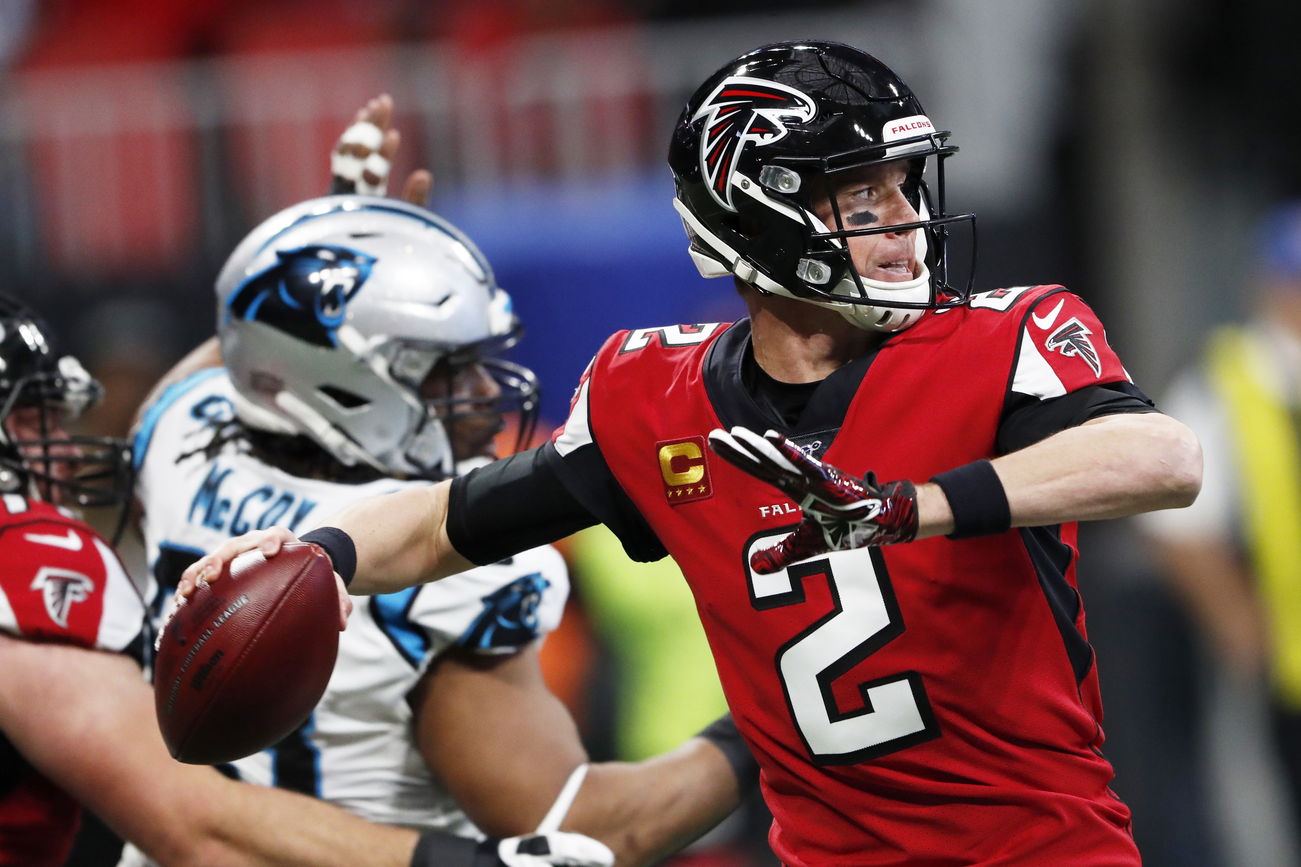 Ryan to OZ leads Falcons to another rout of Panthers, 40-20