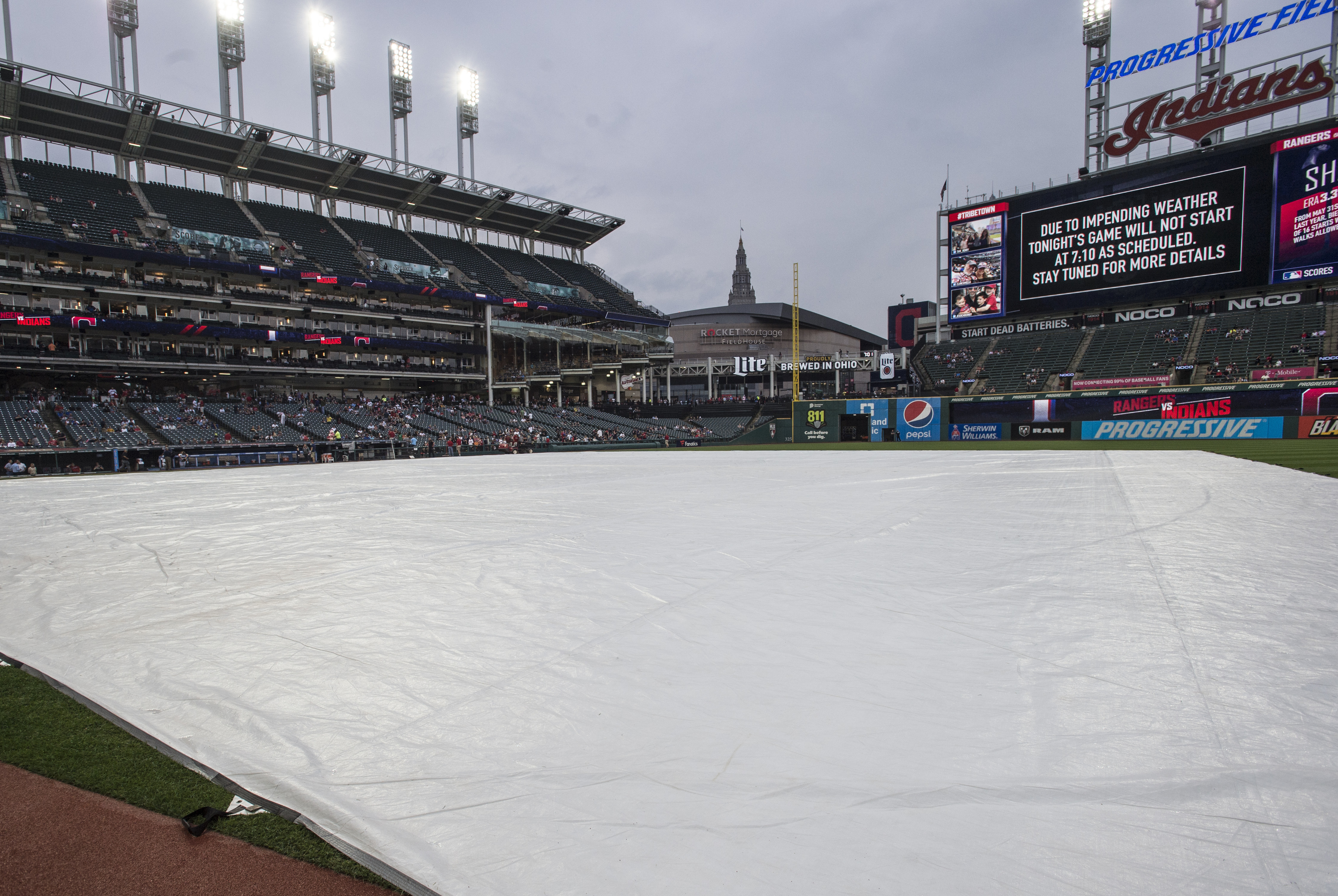 Rangers-Indians game postponed by rain