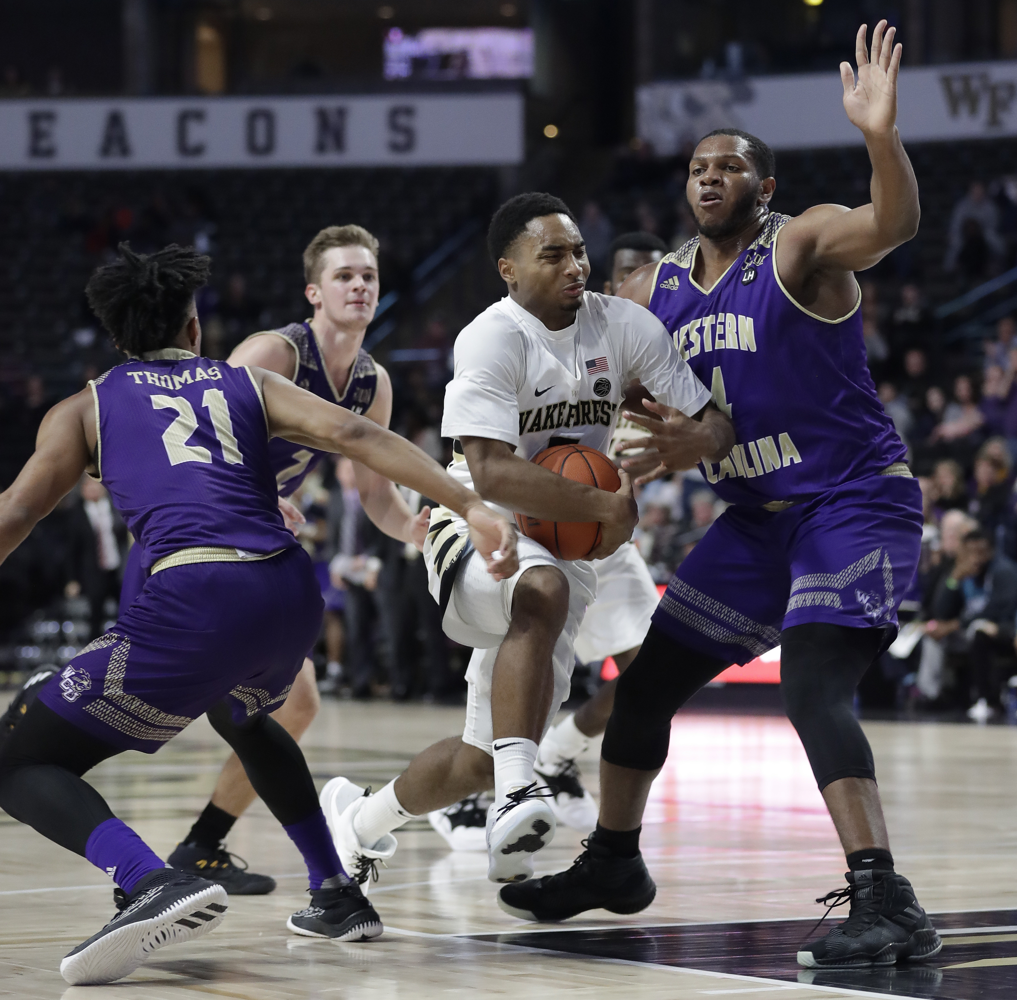 Wake Forest holds off Western Carolina 71-64