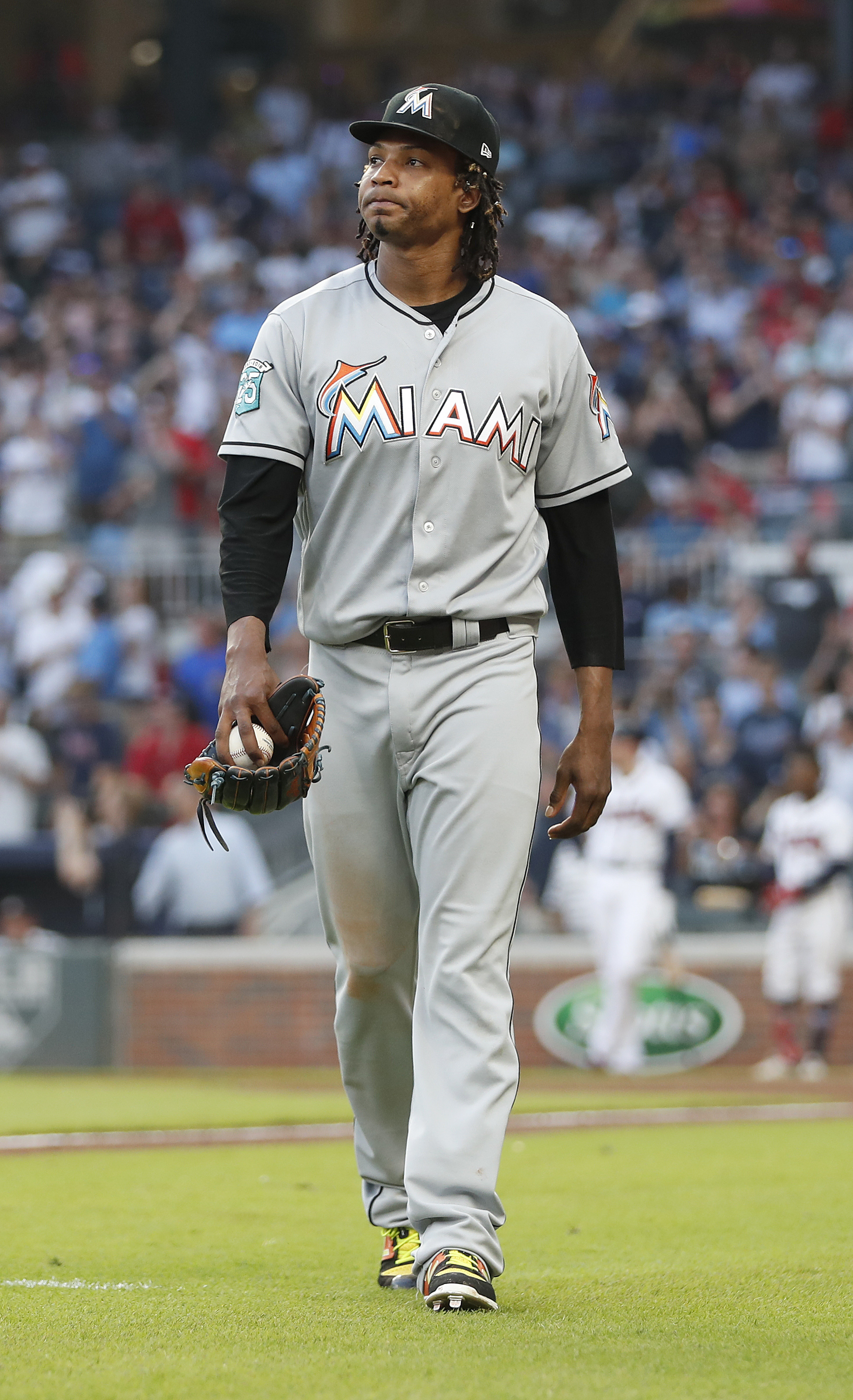 Marlins' Urena suspended 6 games for hitting Acuna