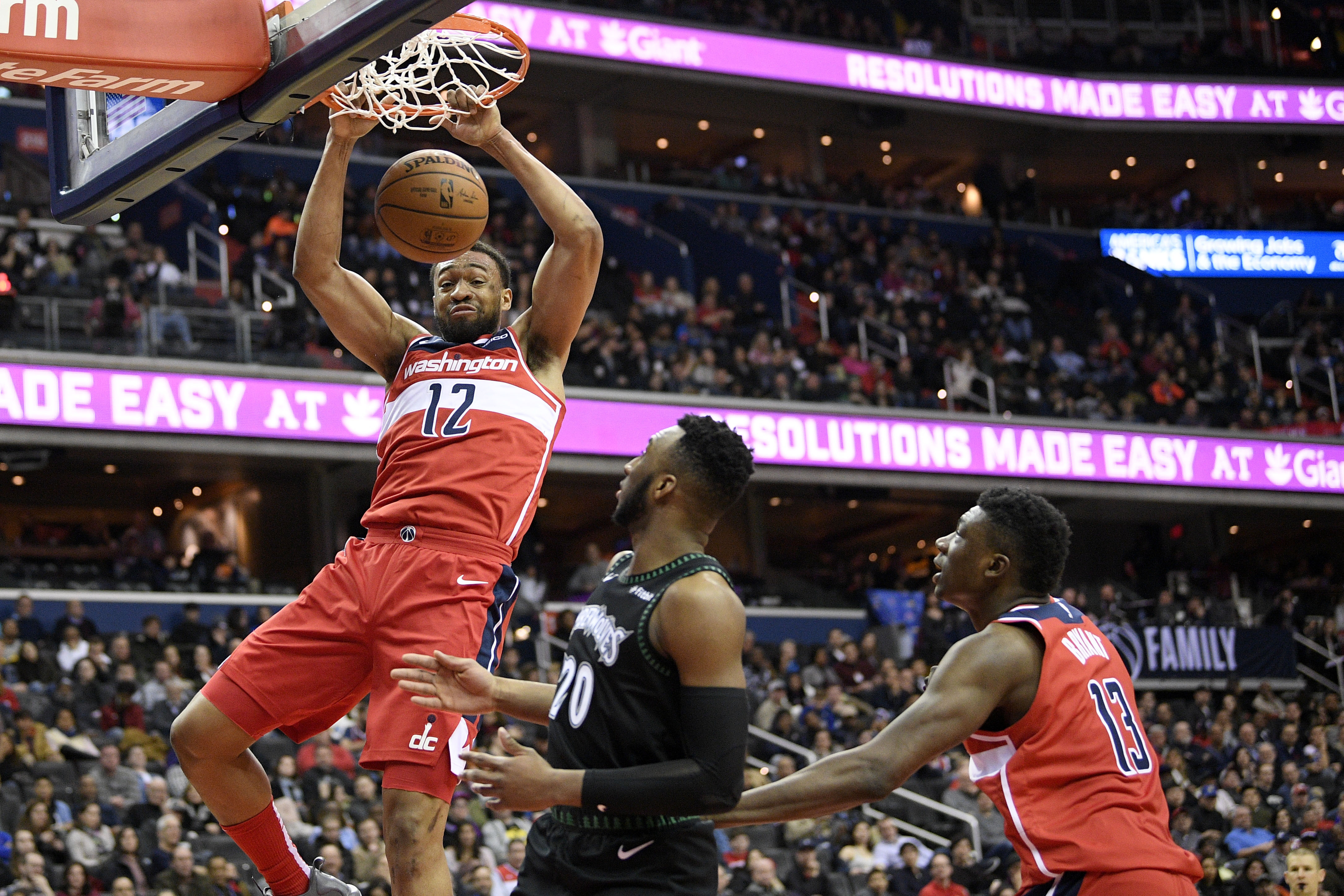 Portis leads Wizards to 135-121 win over Timberwolves