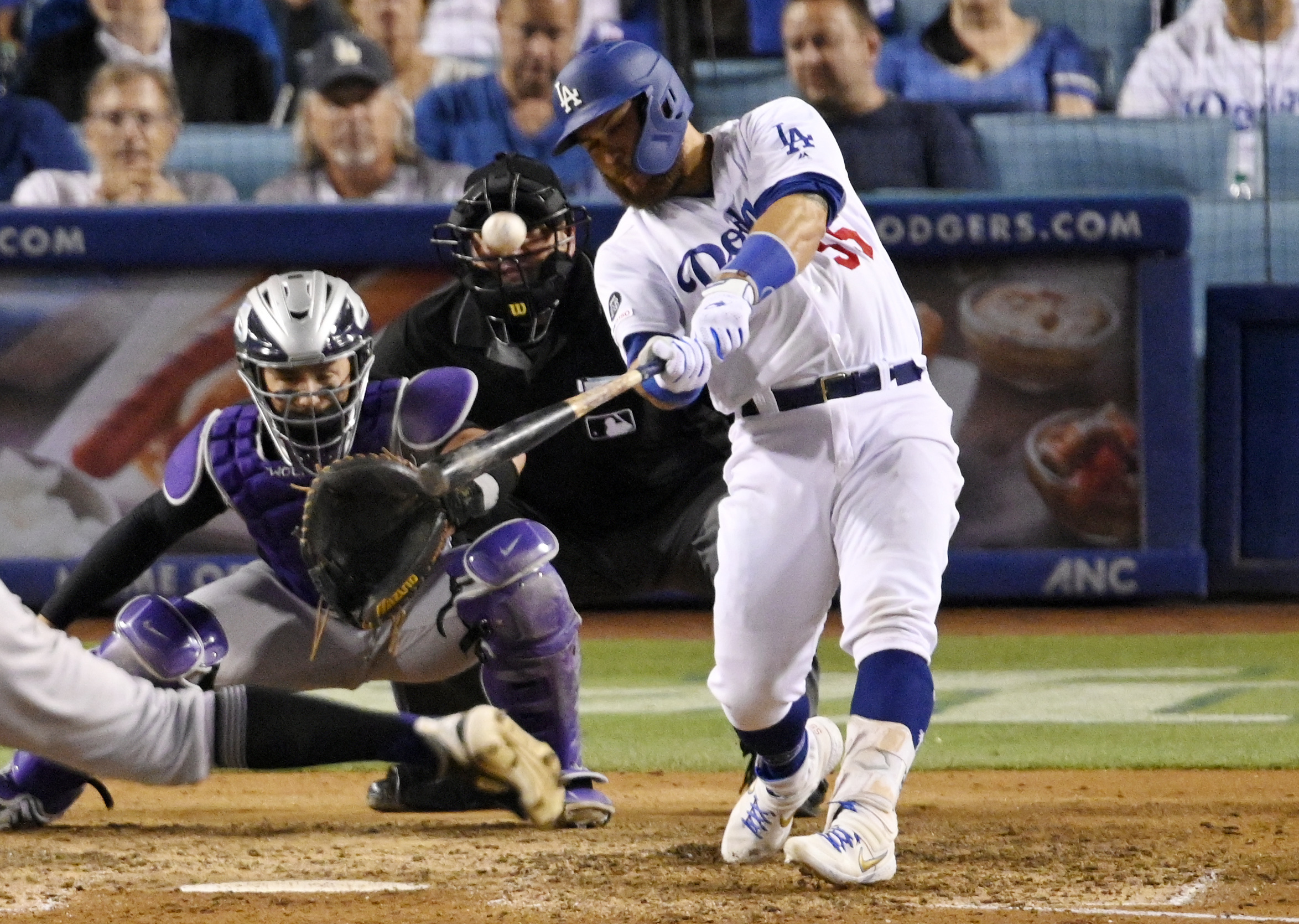 Dodgers rally on HRs by Martin, Freese to beat Rockies 5-3