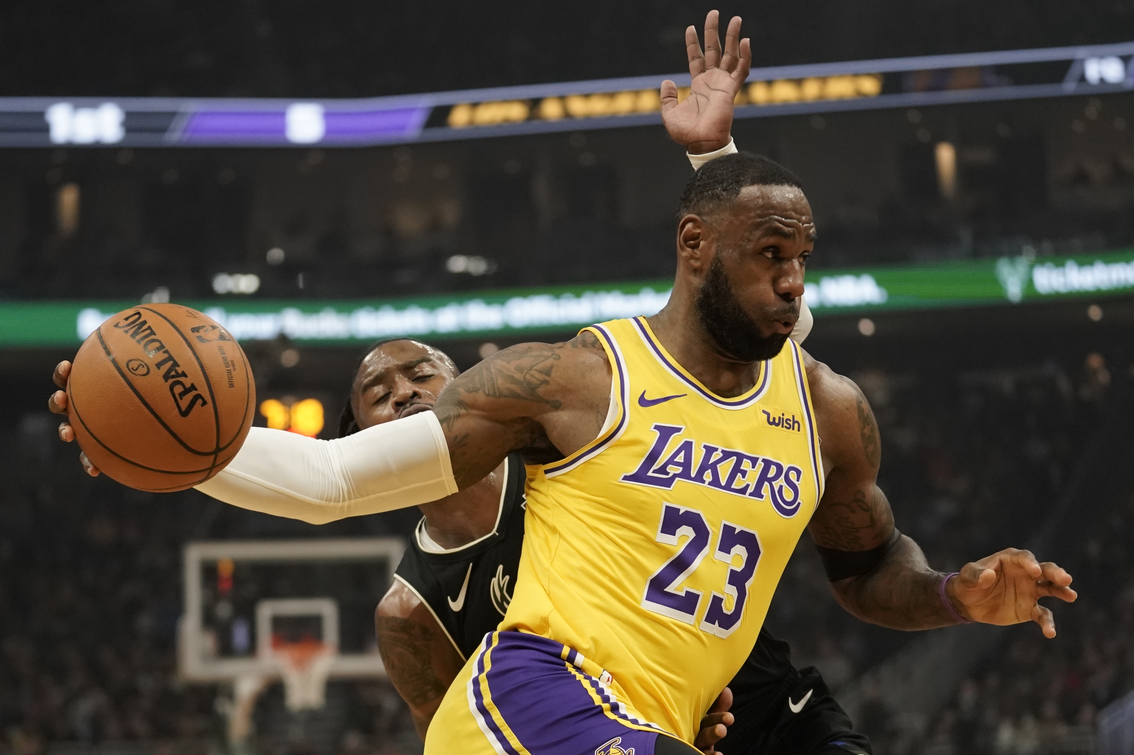 James misses 1st game of season for Lakers