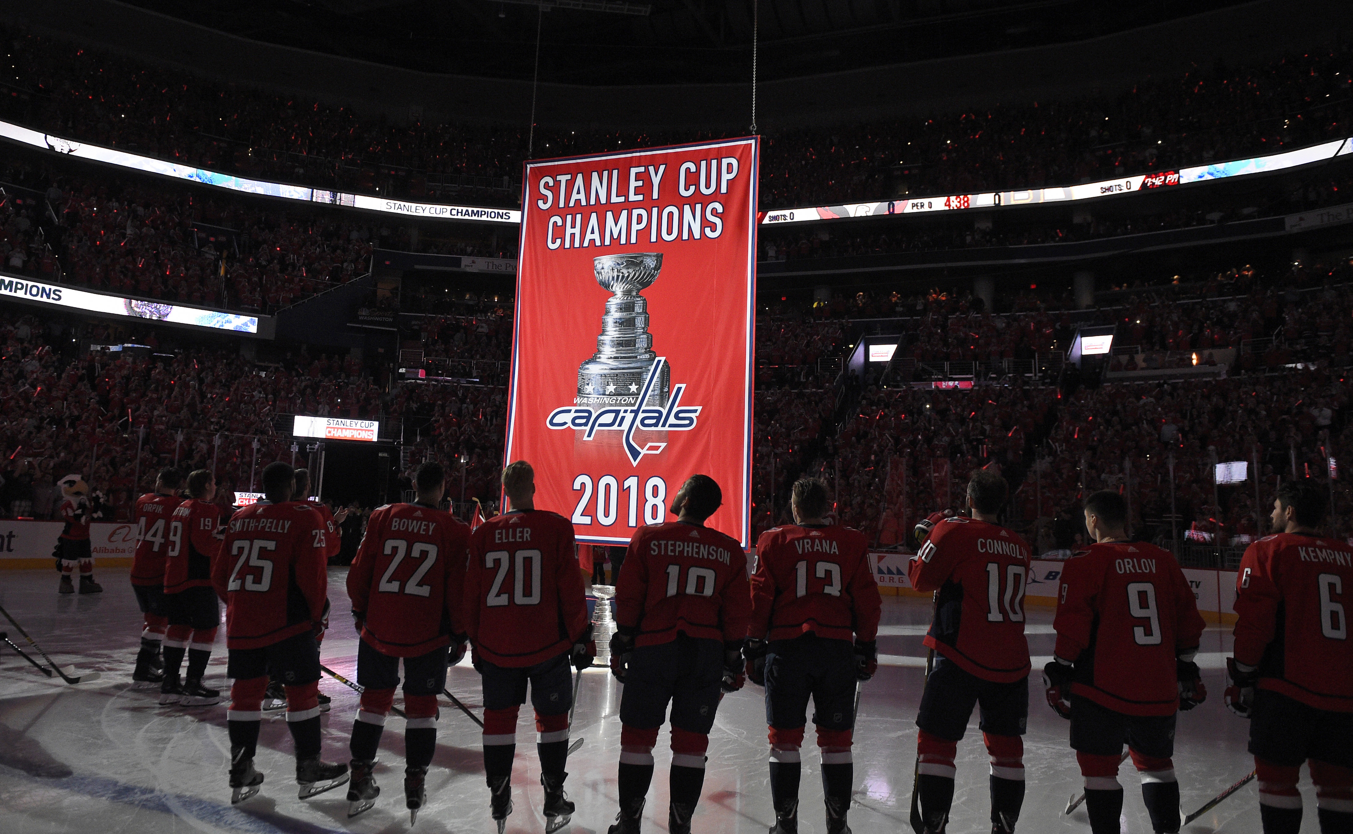 ‘Back-to-back!’ Banner night for Ovechin, Cup champ Capitals