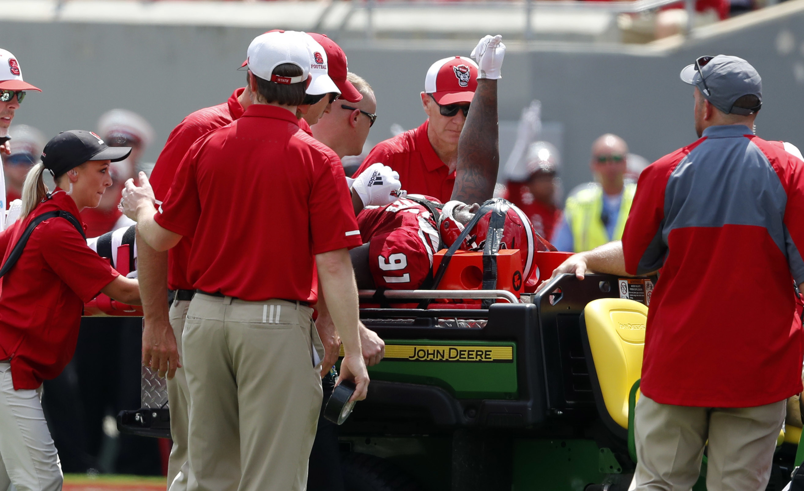 NC State’s Bryant carted off after injury