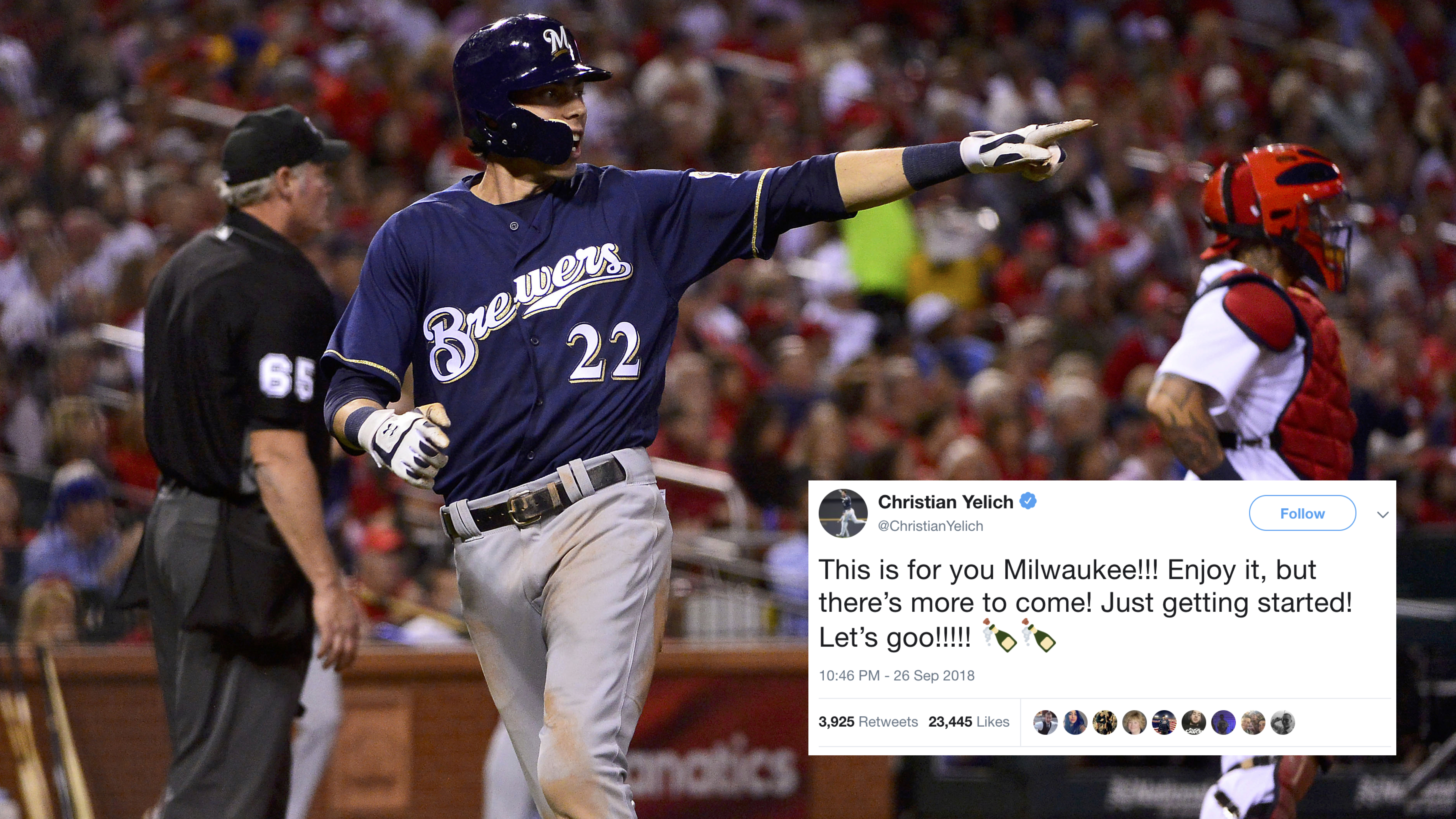 Top Tweets: Yelich assures fans Brewers are ‘just getting started’