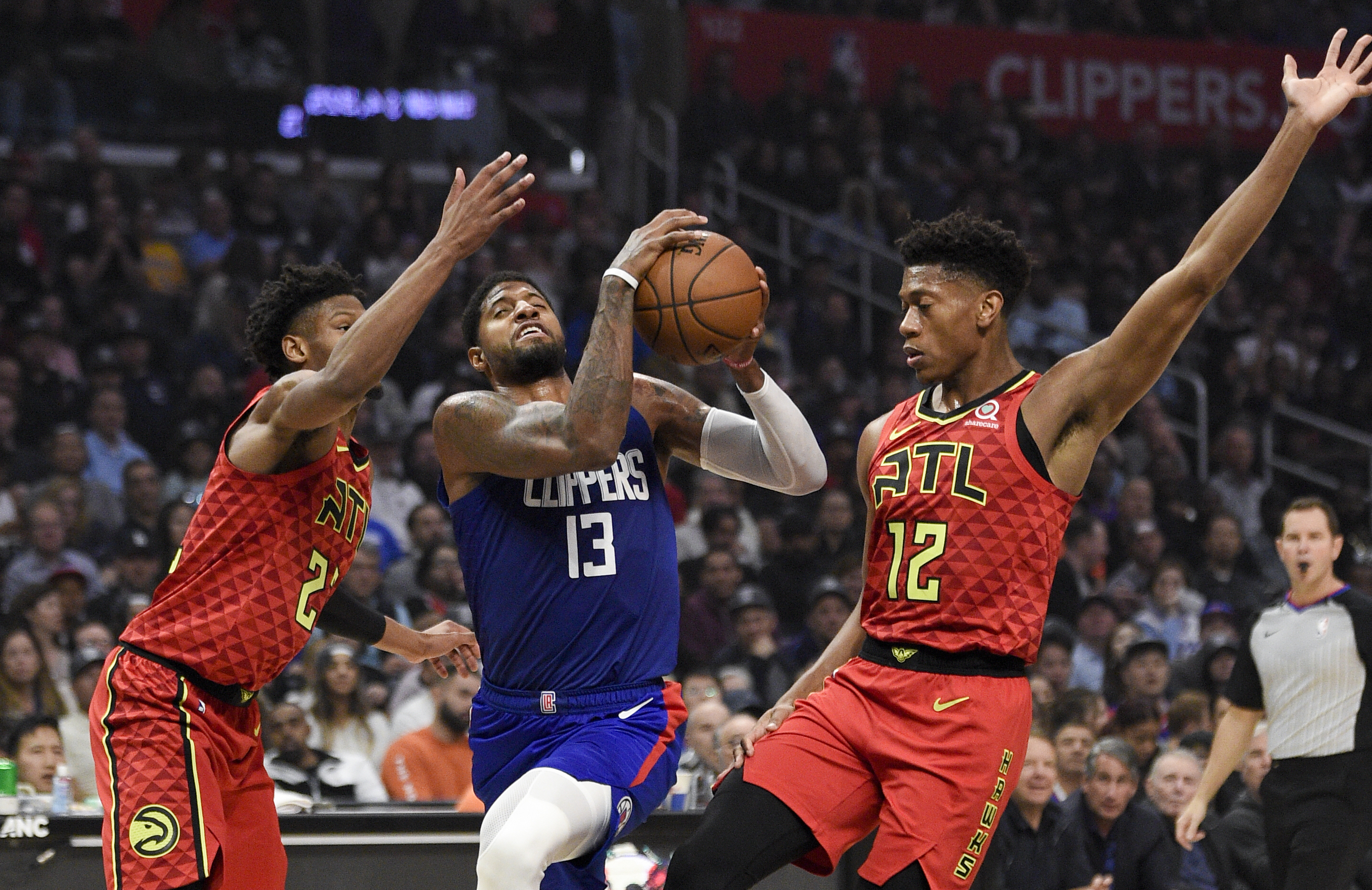 George’s 37 in home debut lead Clippers past Hawks 150-101