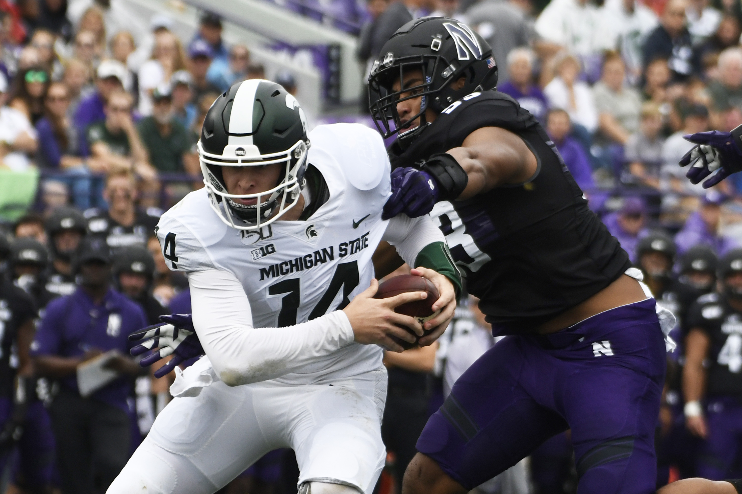 Lewerke's 3 TDs lead Michigan State over Northwestern 31-10