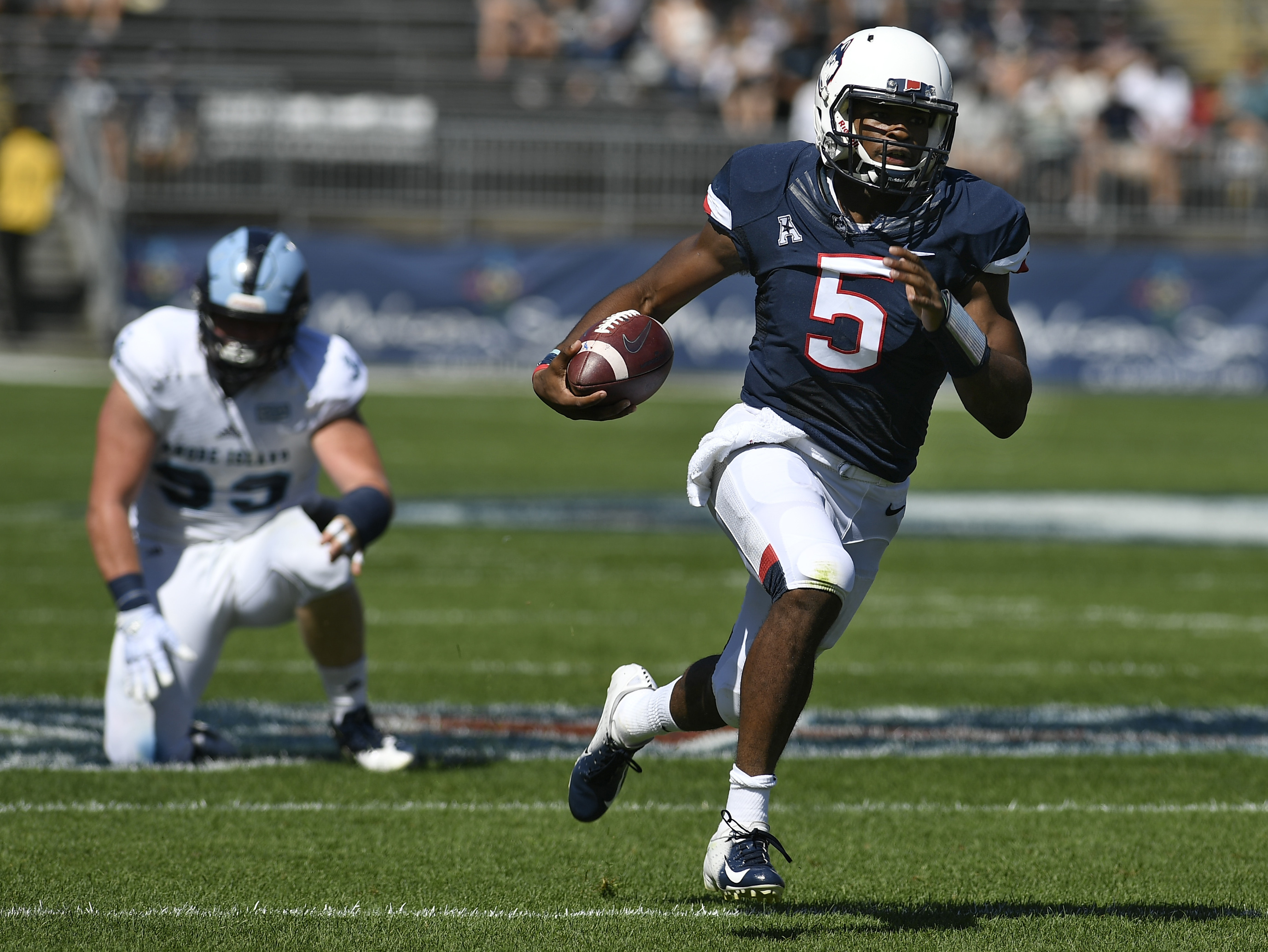 UConn outscores Rhode Island 56-49