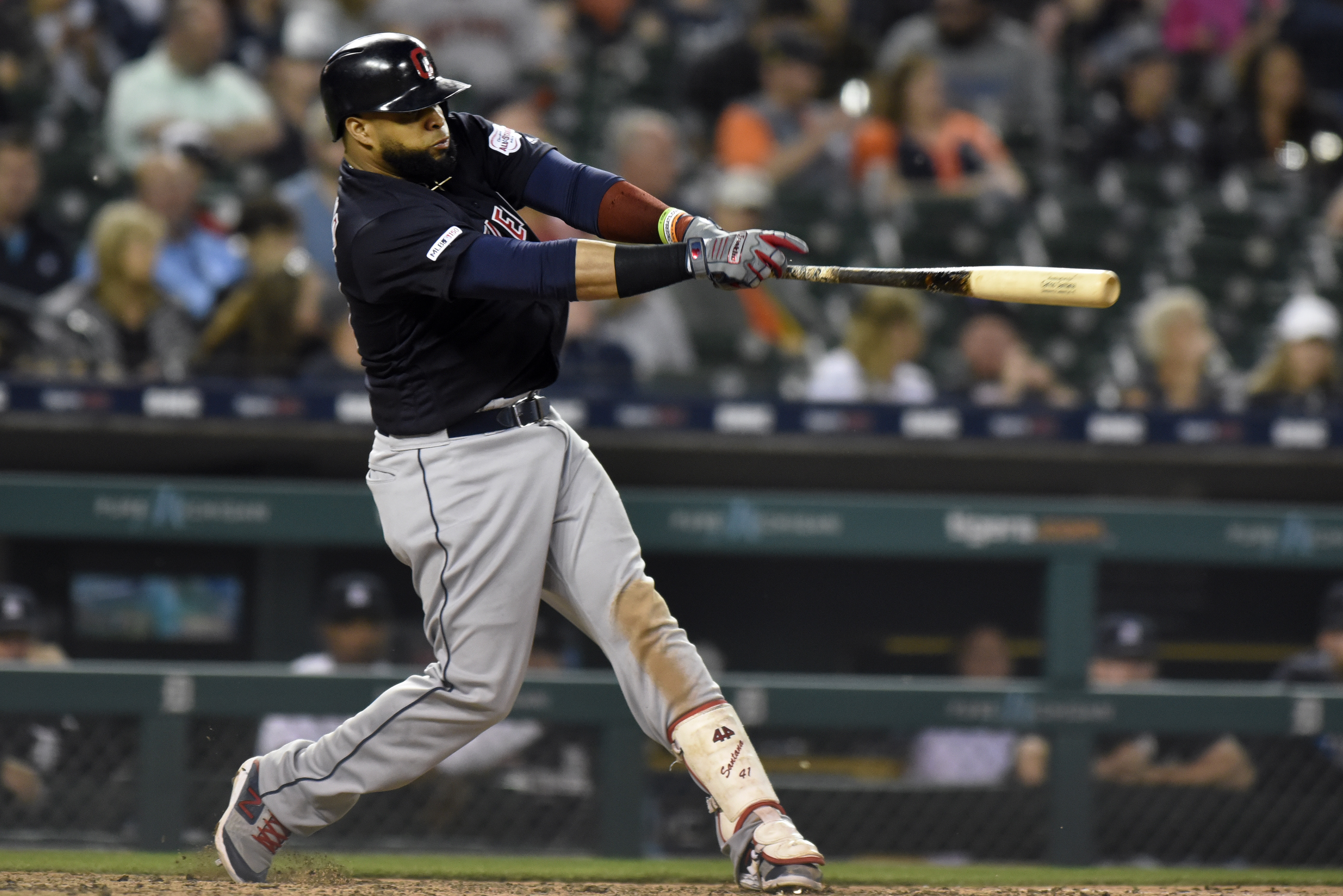 Bauers hits for the cycle, leads Indians past Tigers 13-4