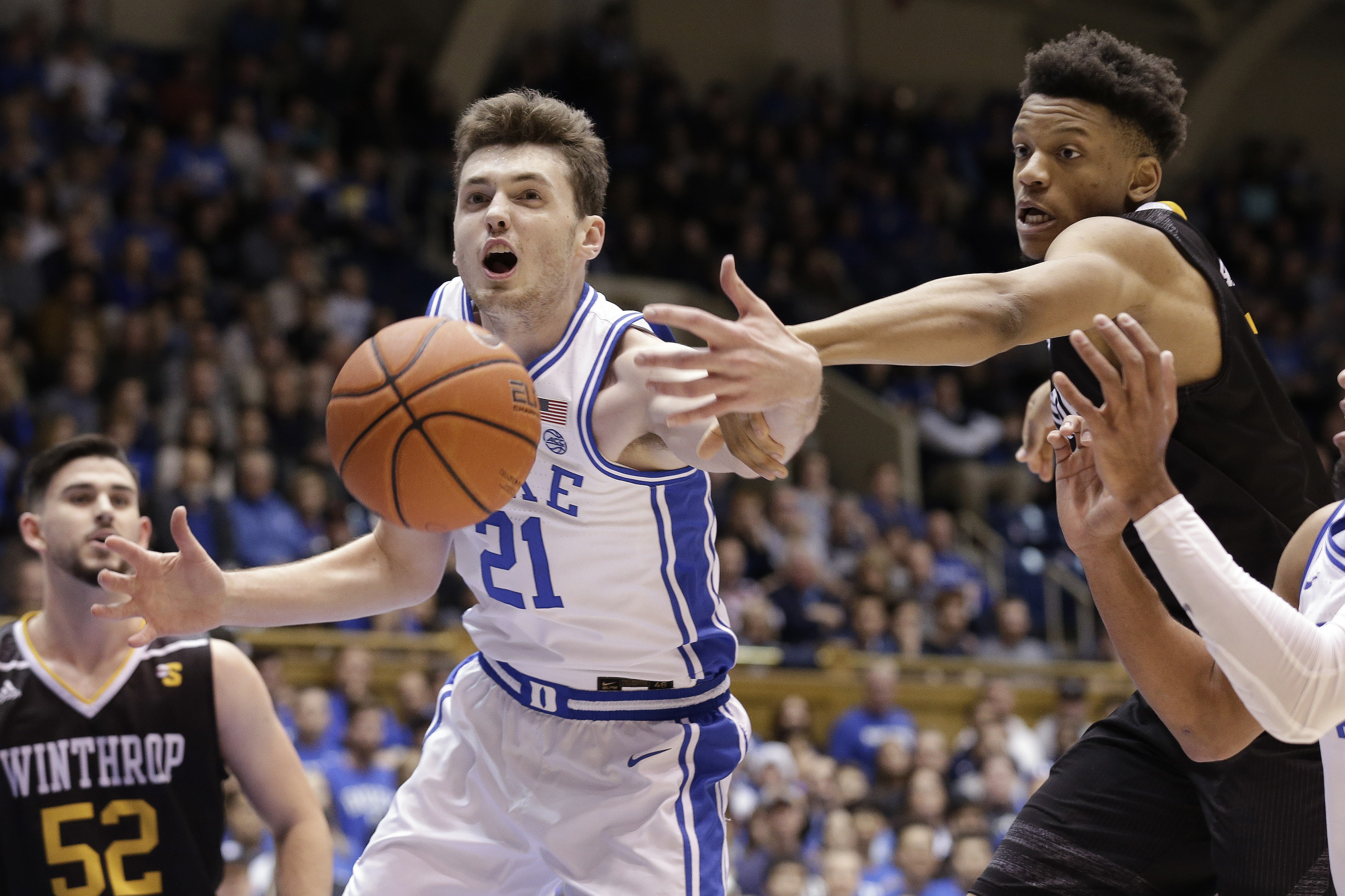 No. 1 Duke bounces back from SFA loss, beats Winthrop 83-70