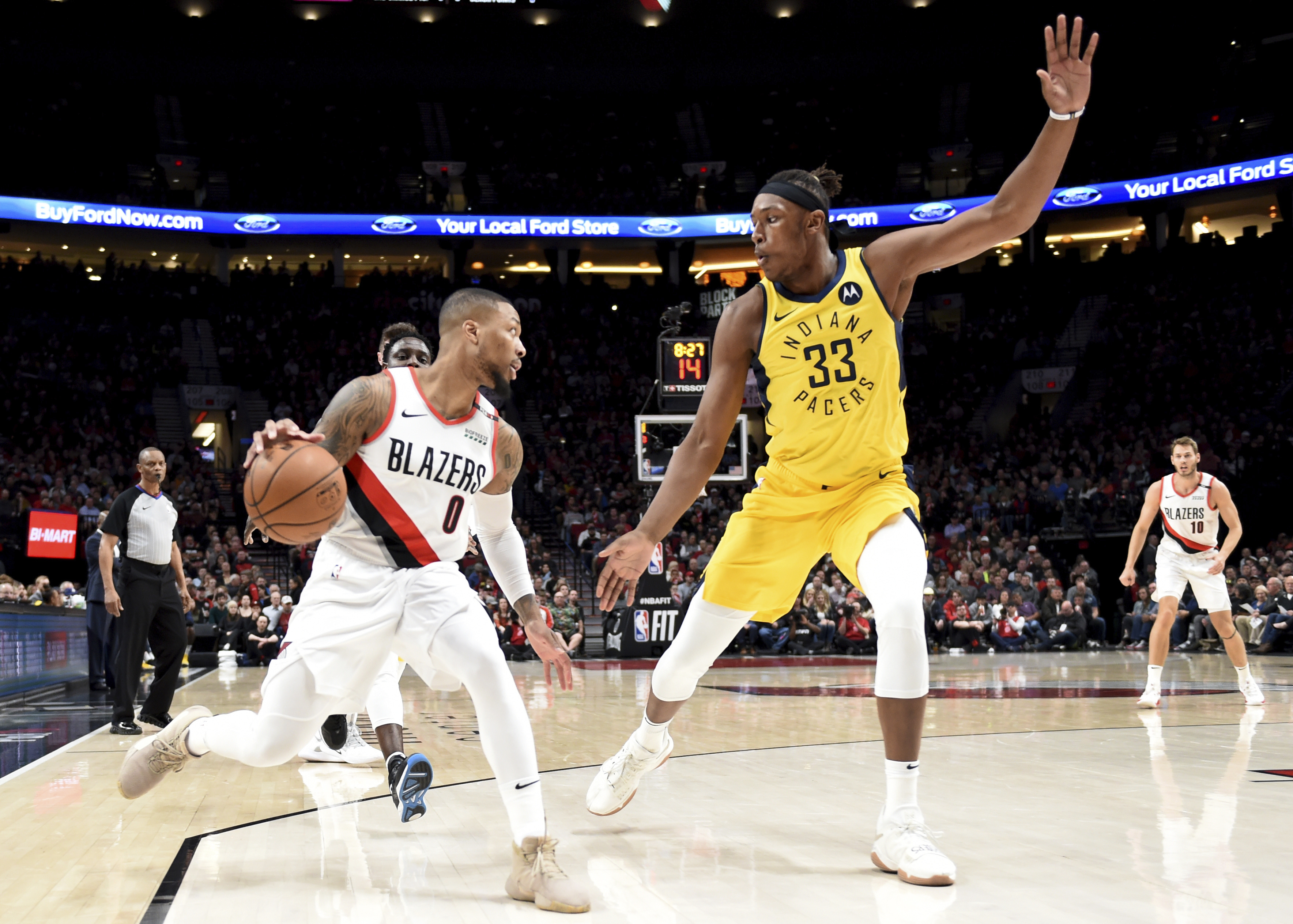 Blazers prevent Pacers from clinching with 106-98 win