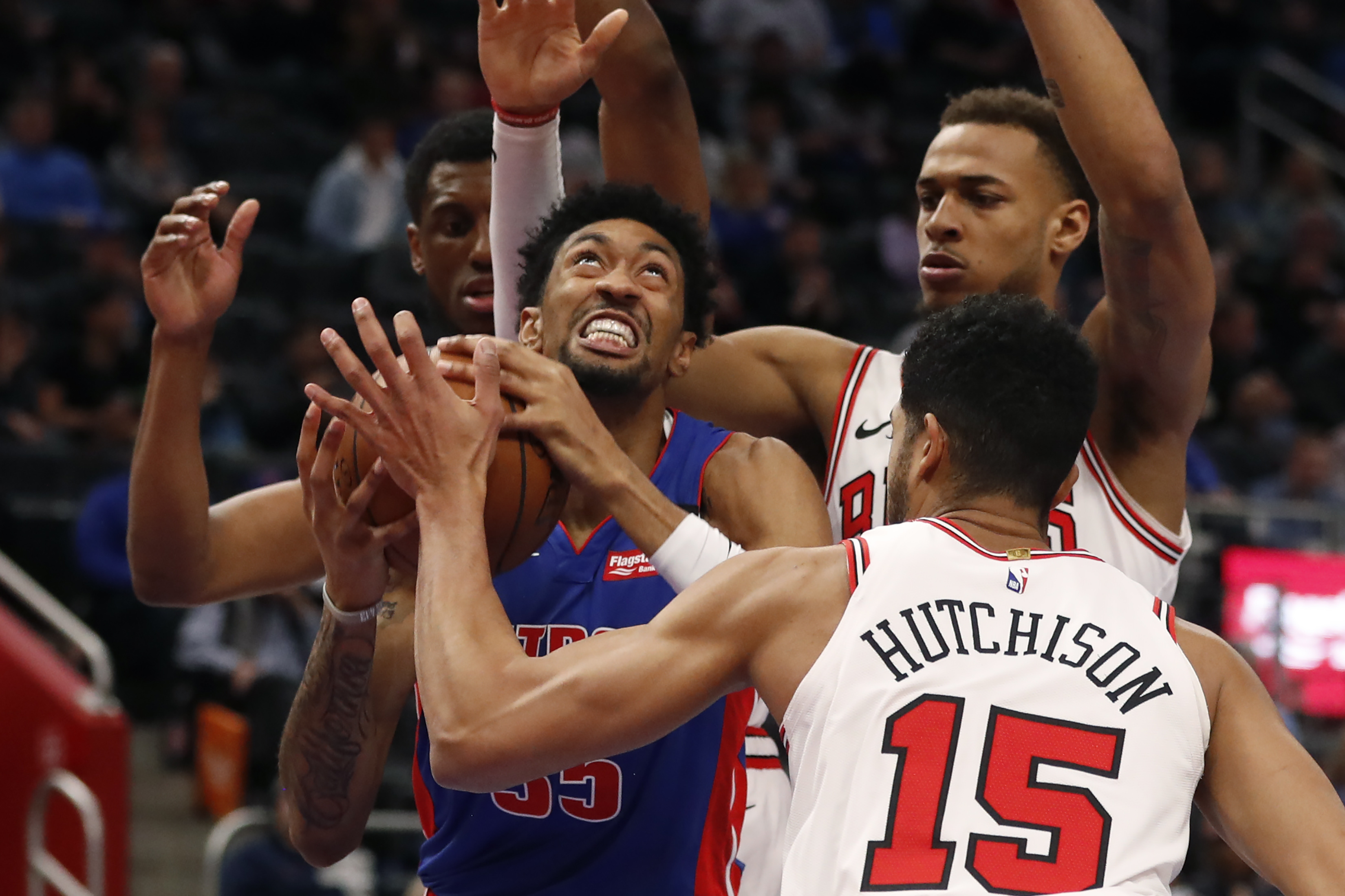 Bulls beat Pistons again, 108-99; Drummond ejected