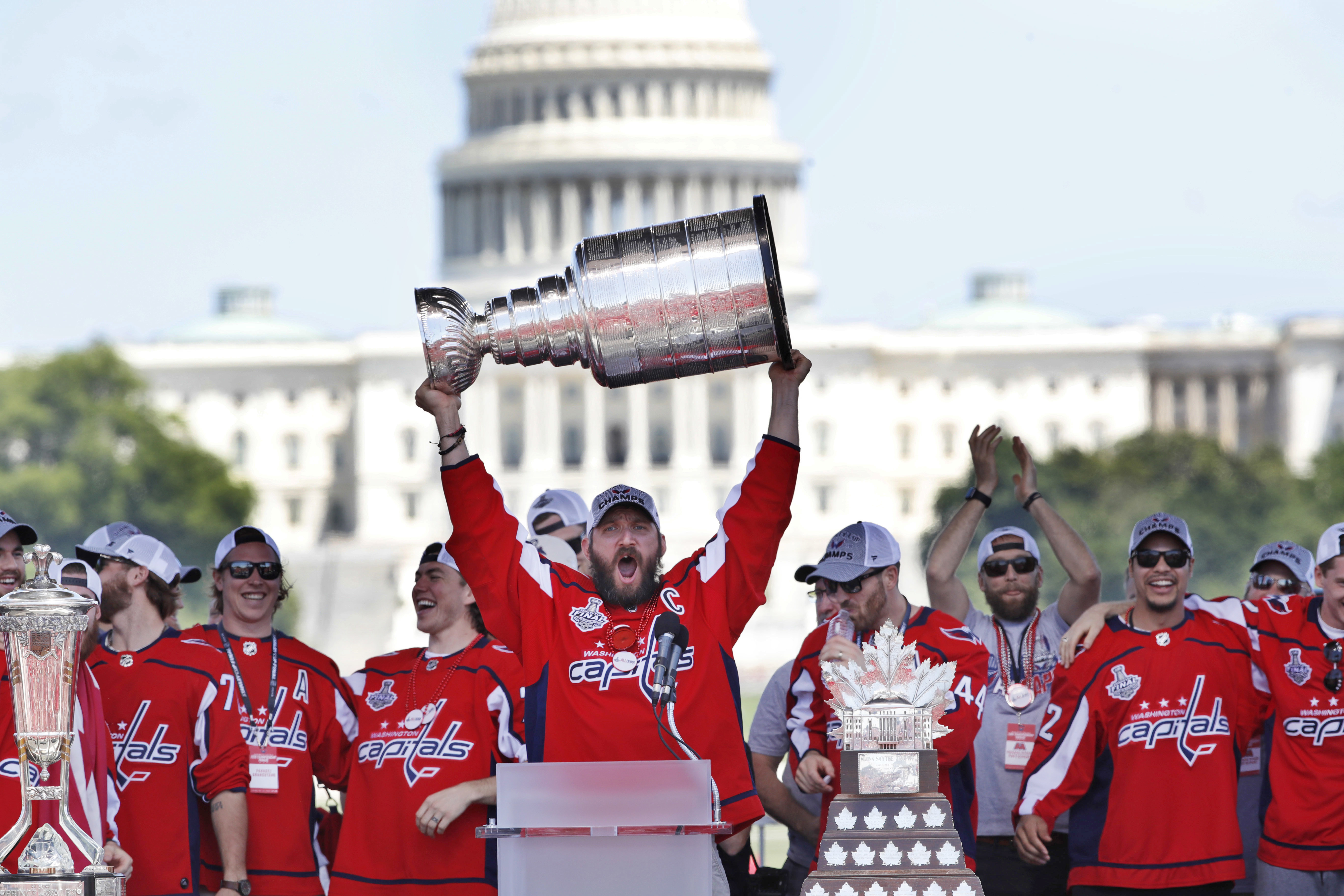 The Latest: Cup champion Capitals to visit White House