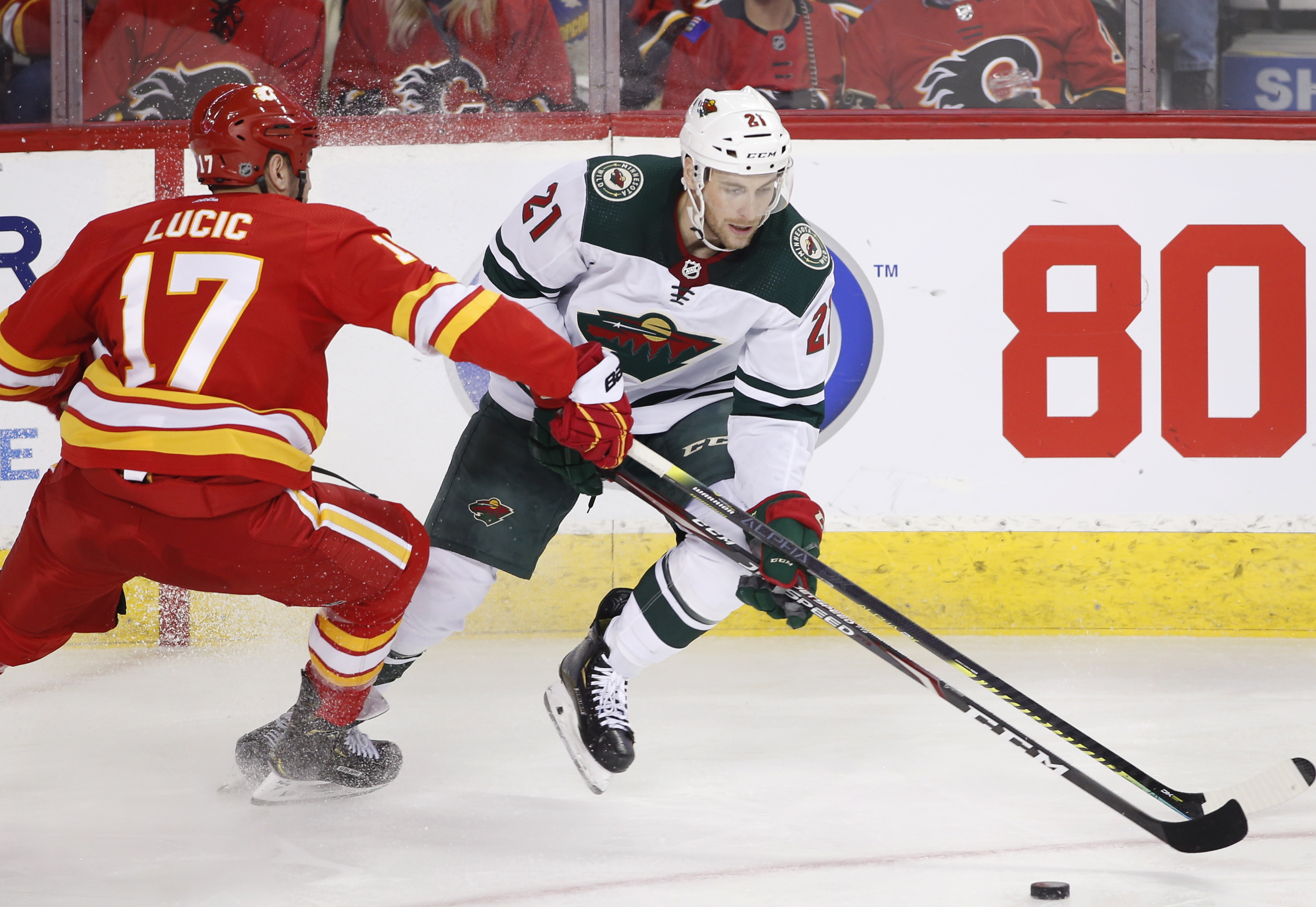 Gaudreau, Talbot lead Flames past Wild 2-1