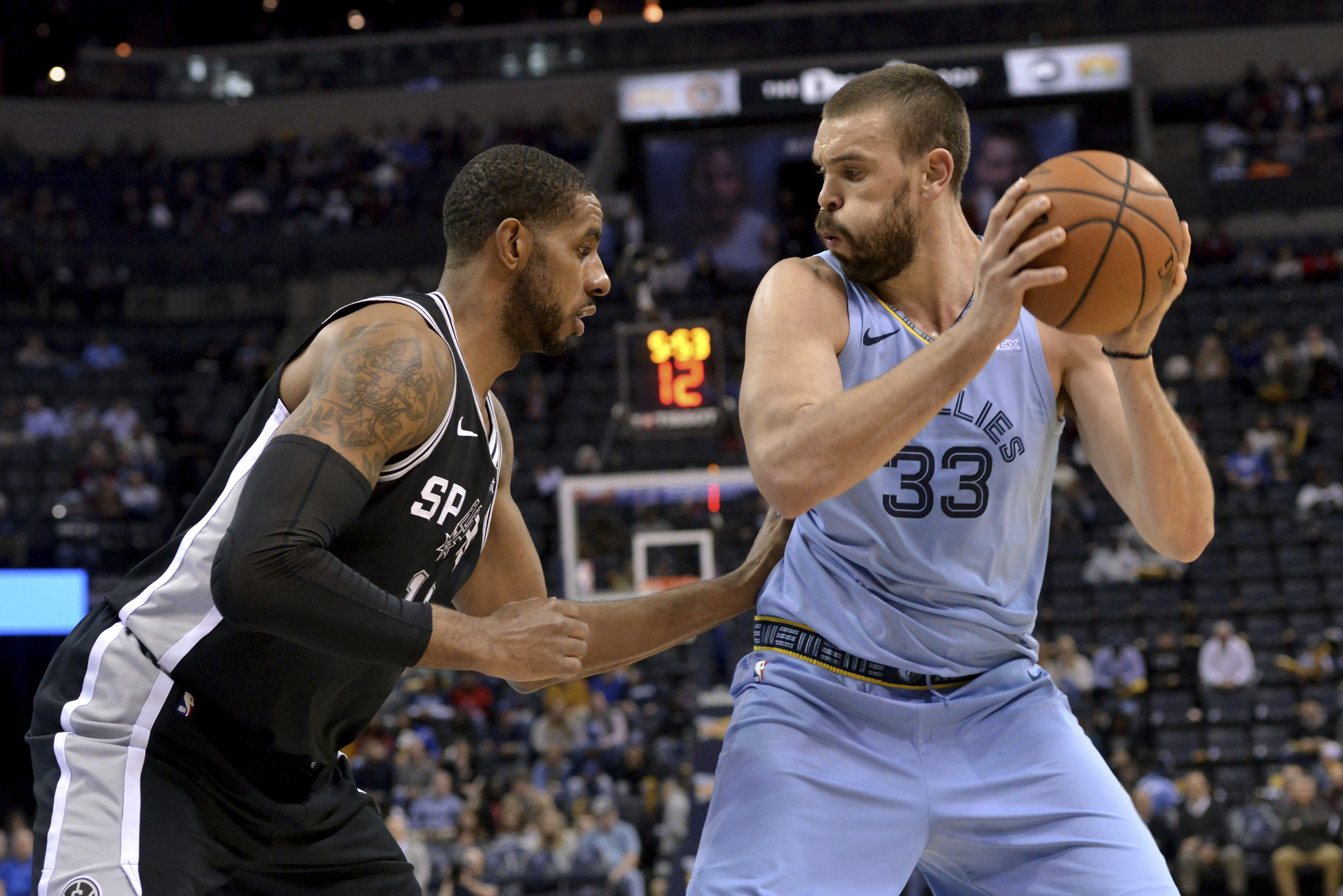 Gasol leads Grizzlies past Spurs 96-86 ending Memphis skid