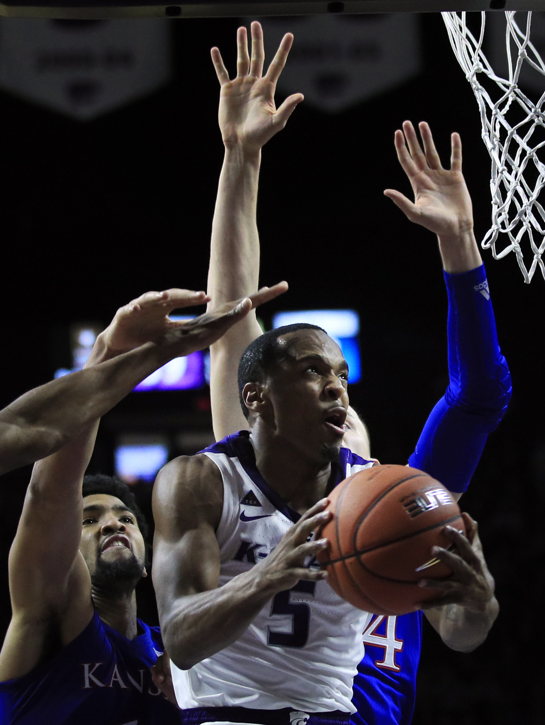 Brown, Sneed help Kansas State beat No. 13 Kansas, 74-67