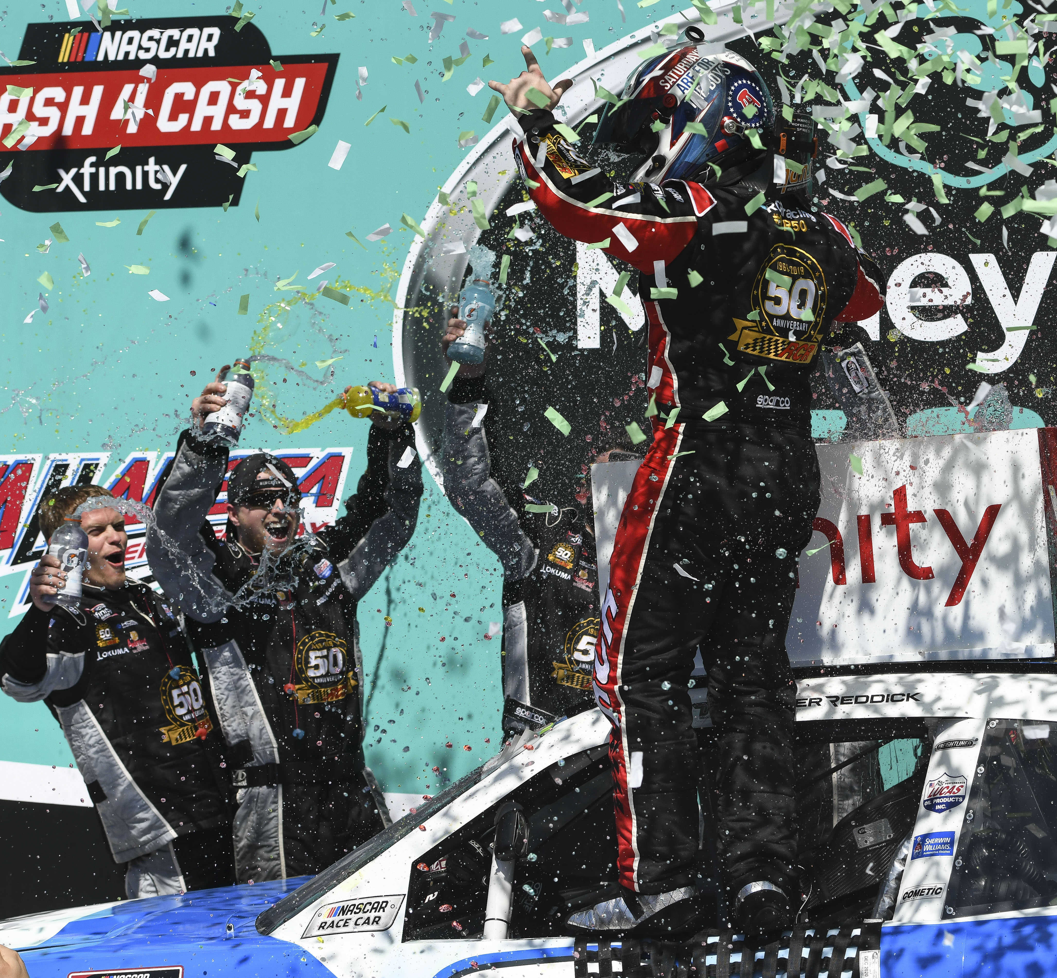 Reddick holds on for Xfinity win at Talladega Superspeedway