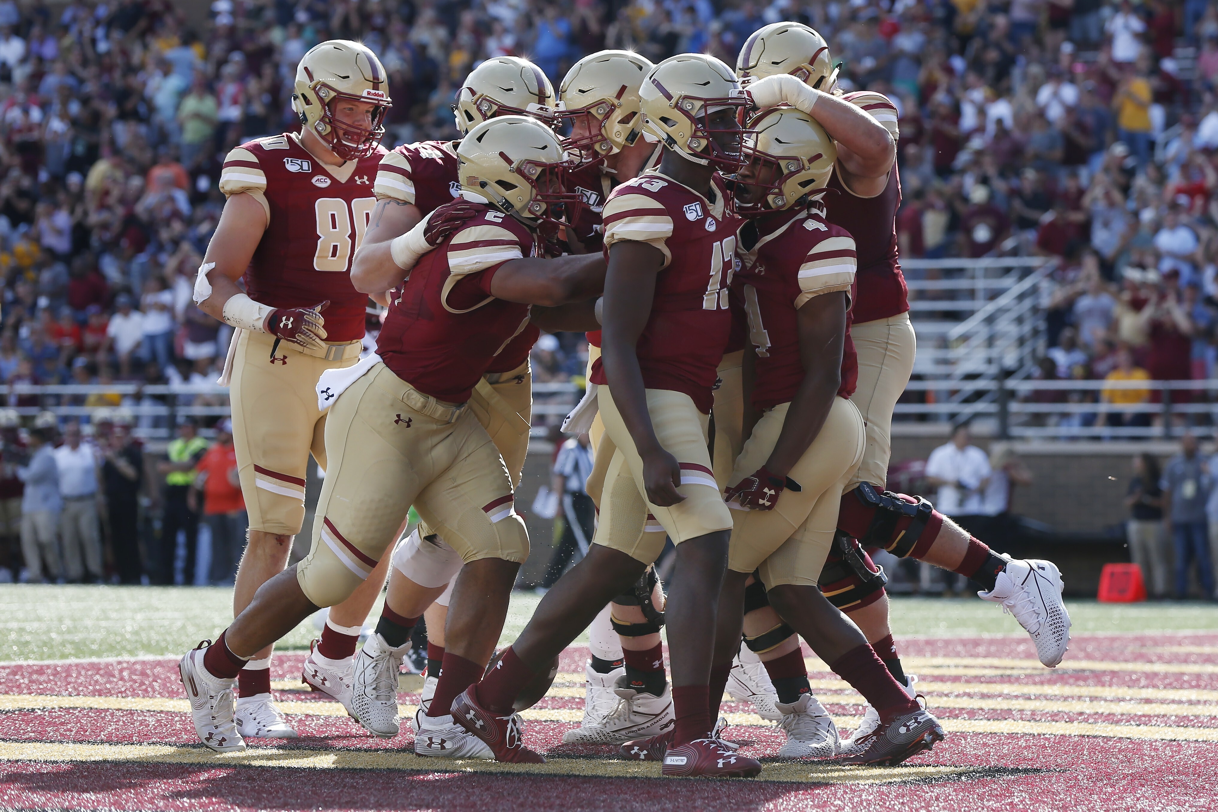 Brown's 2 TD passes and 1 run leads BC past Va. Tech 35-28