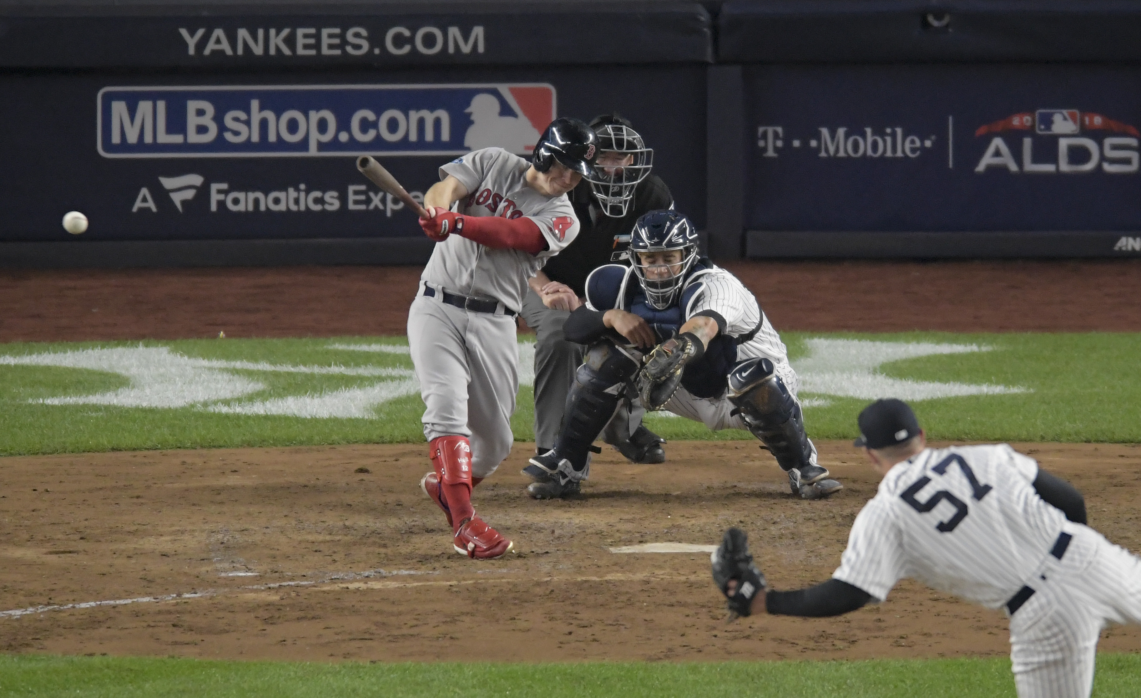 Holt 1st with postseason cycle, Red Sox rout Yankees 16-1