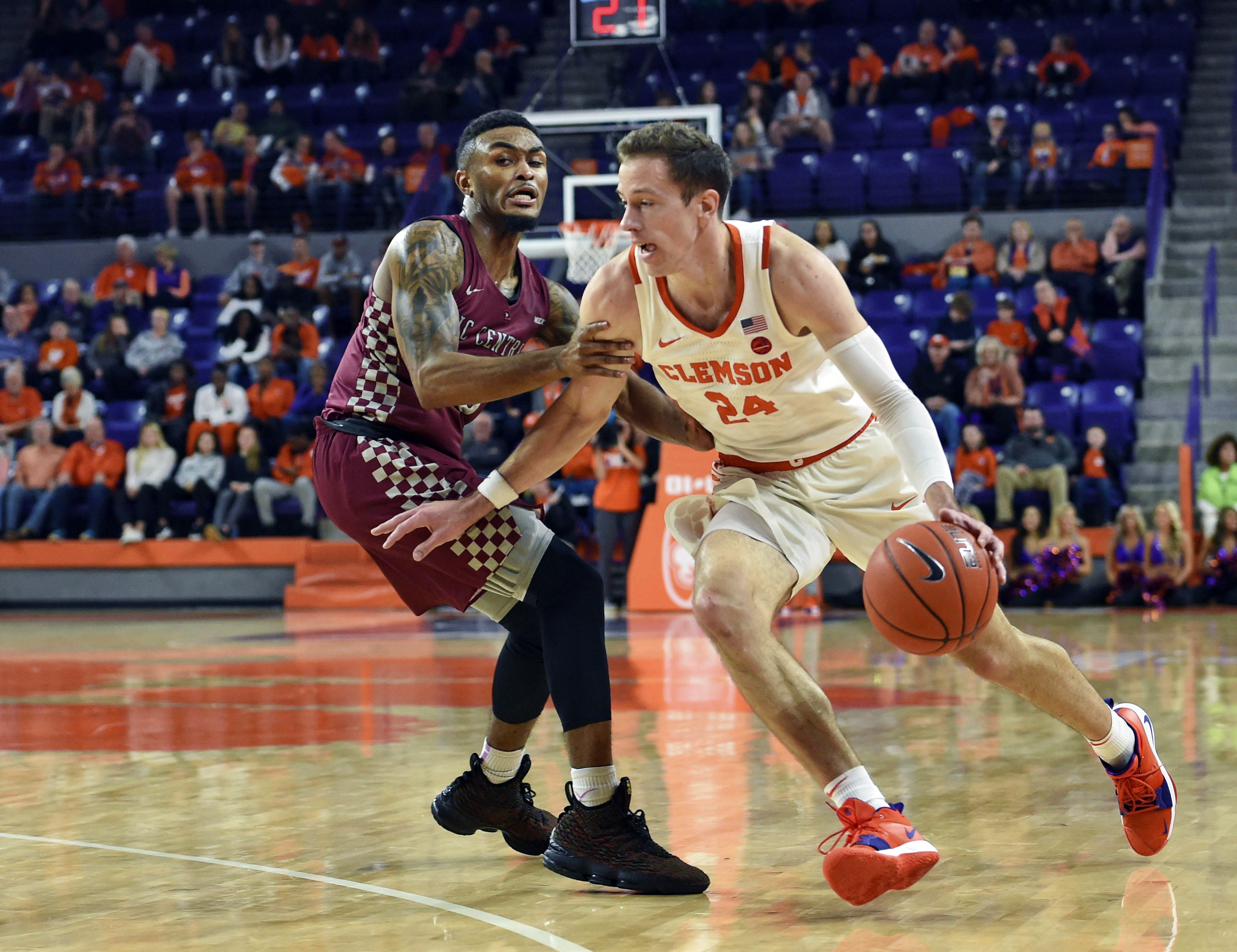 No. 22 Clemson uses fast start to defeat NC Central 71-51