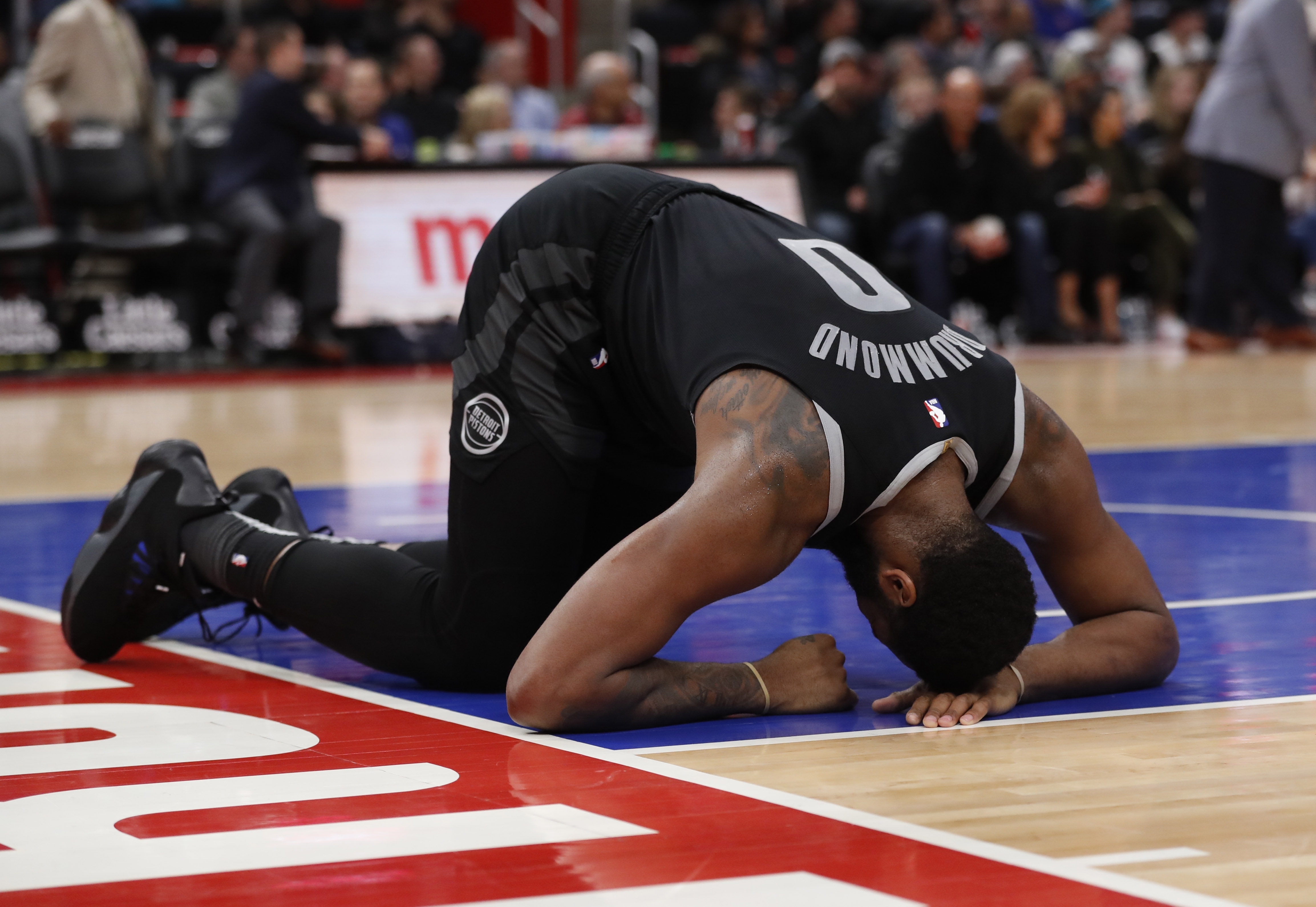 Pistons' Drummond out versus Kings, in concussion protocol