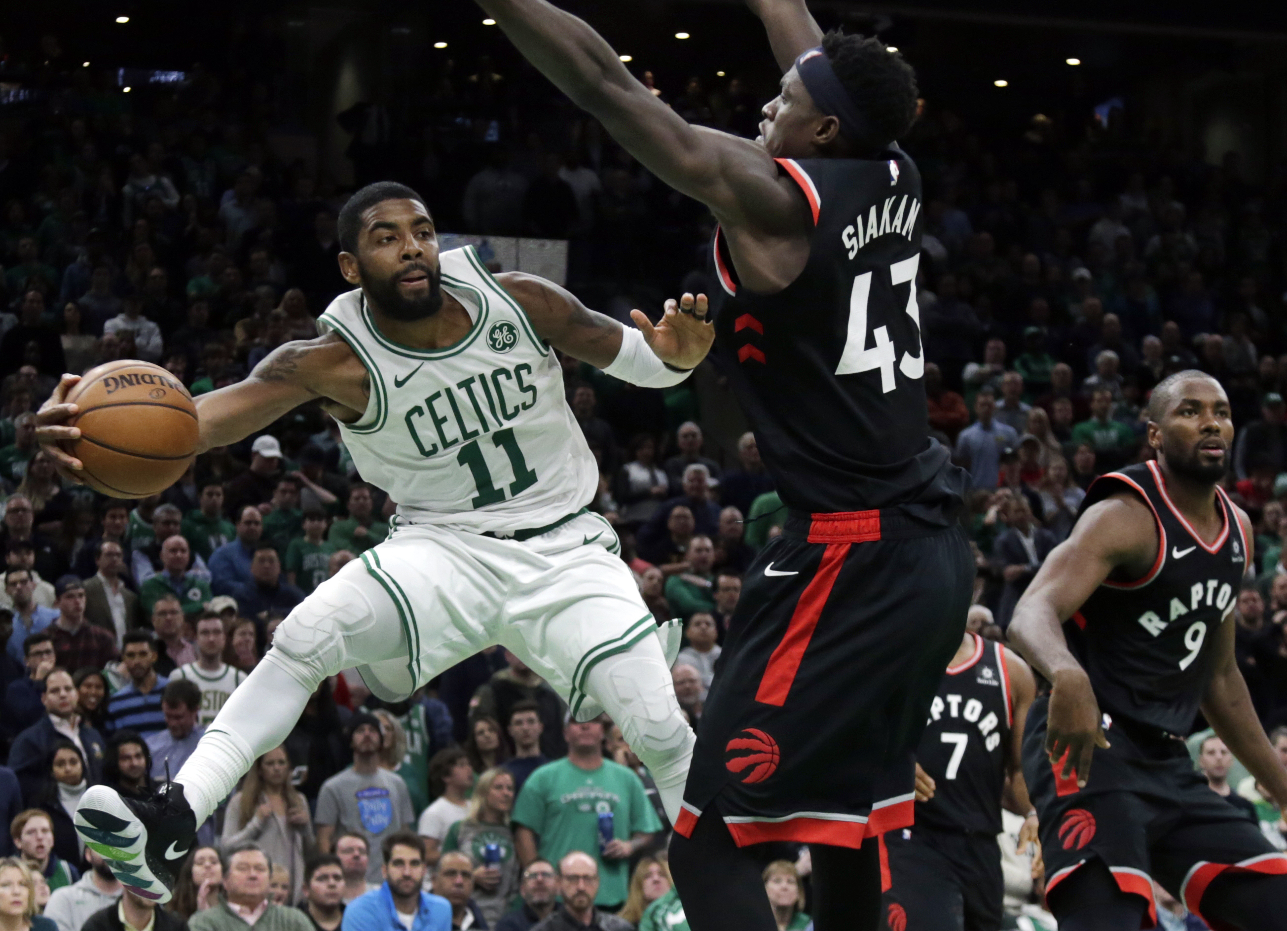 Kyrie Irving has season-high 43 points, Celtics beat Raptors