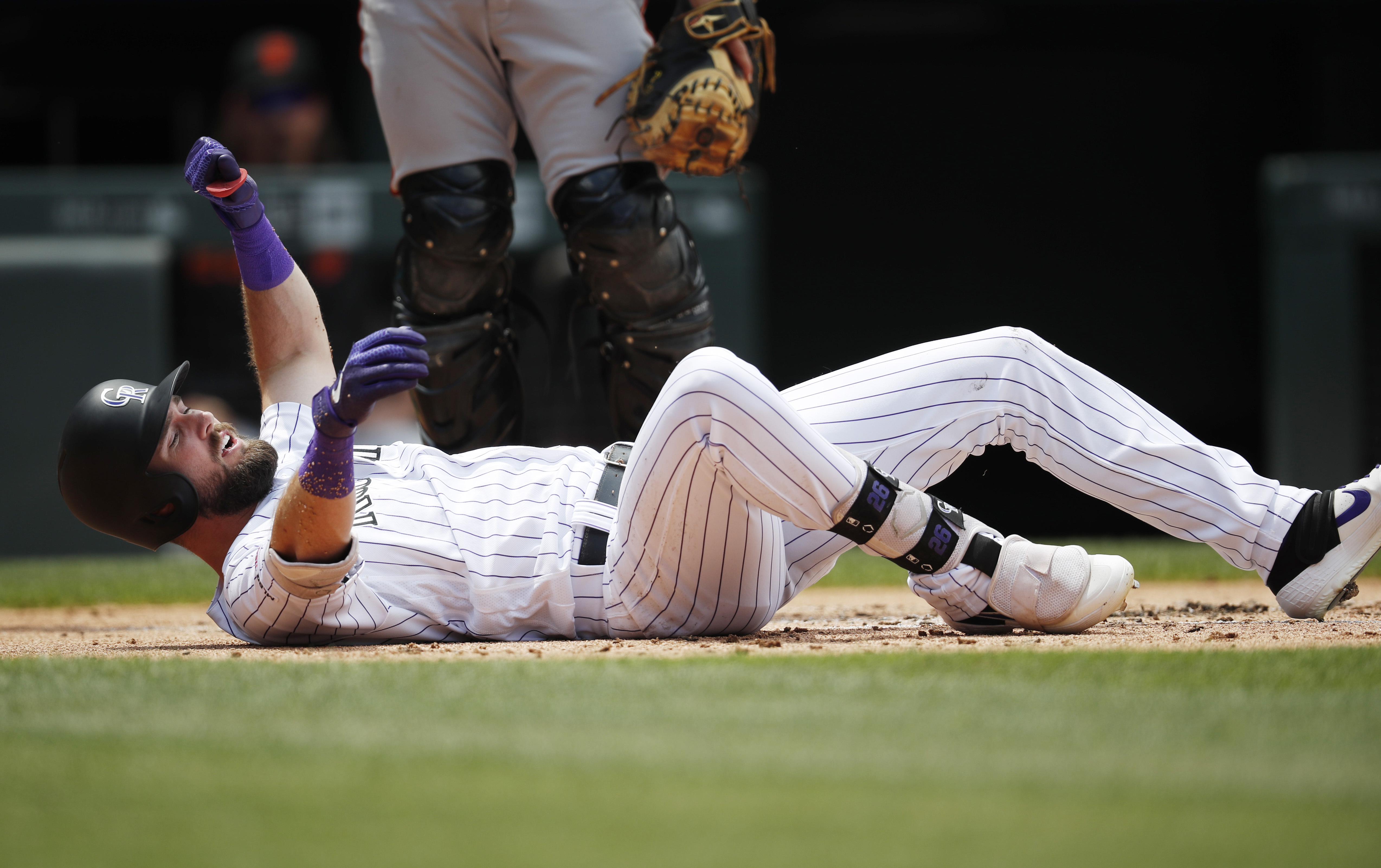 Rockies All-Star Dahl scratched with bruised left foot