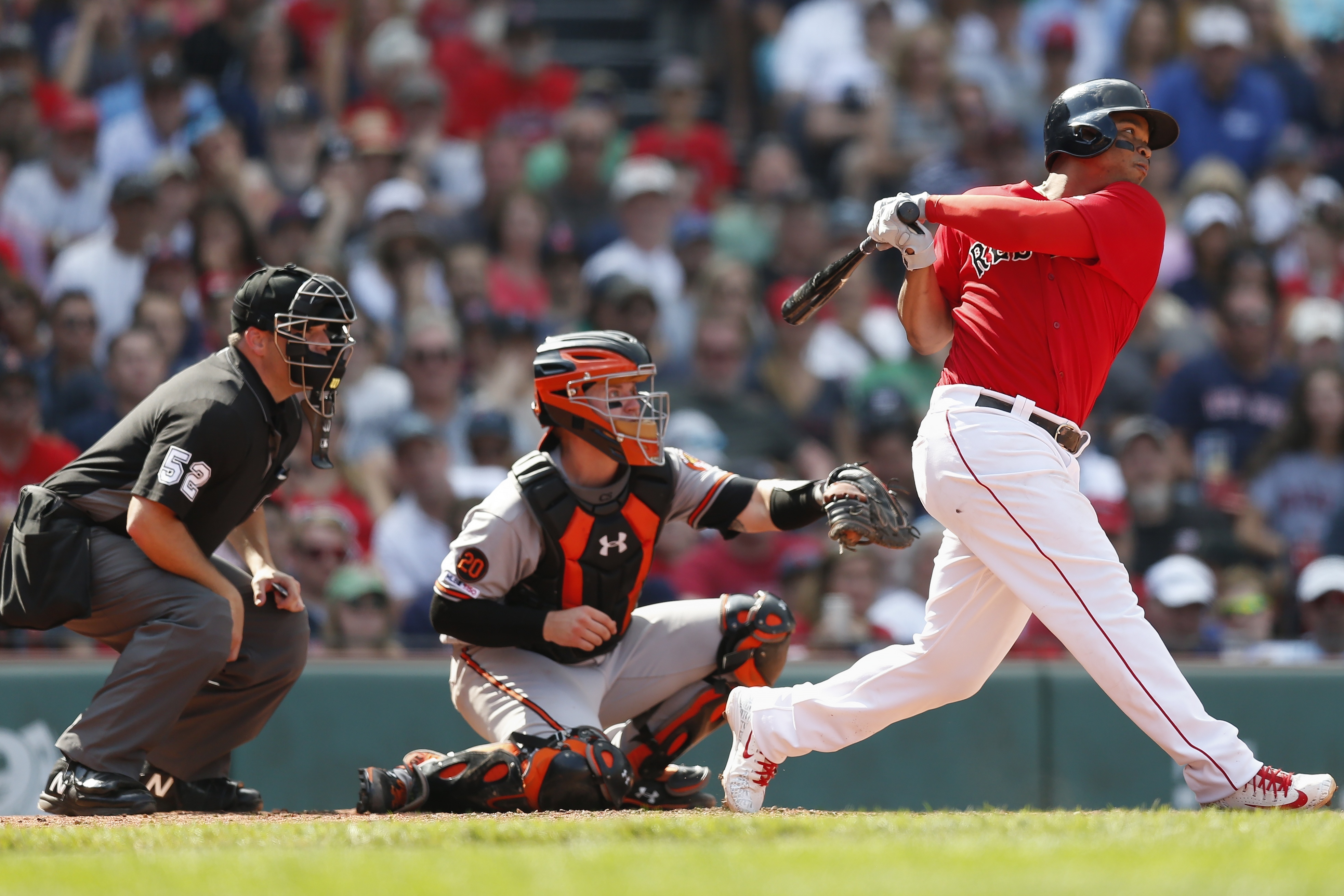 Red-hot Devers helps Red Sox rally past Orioles, 13-7