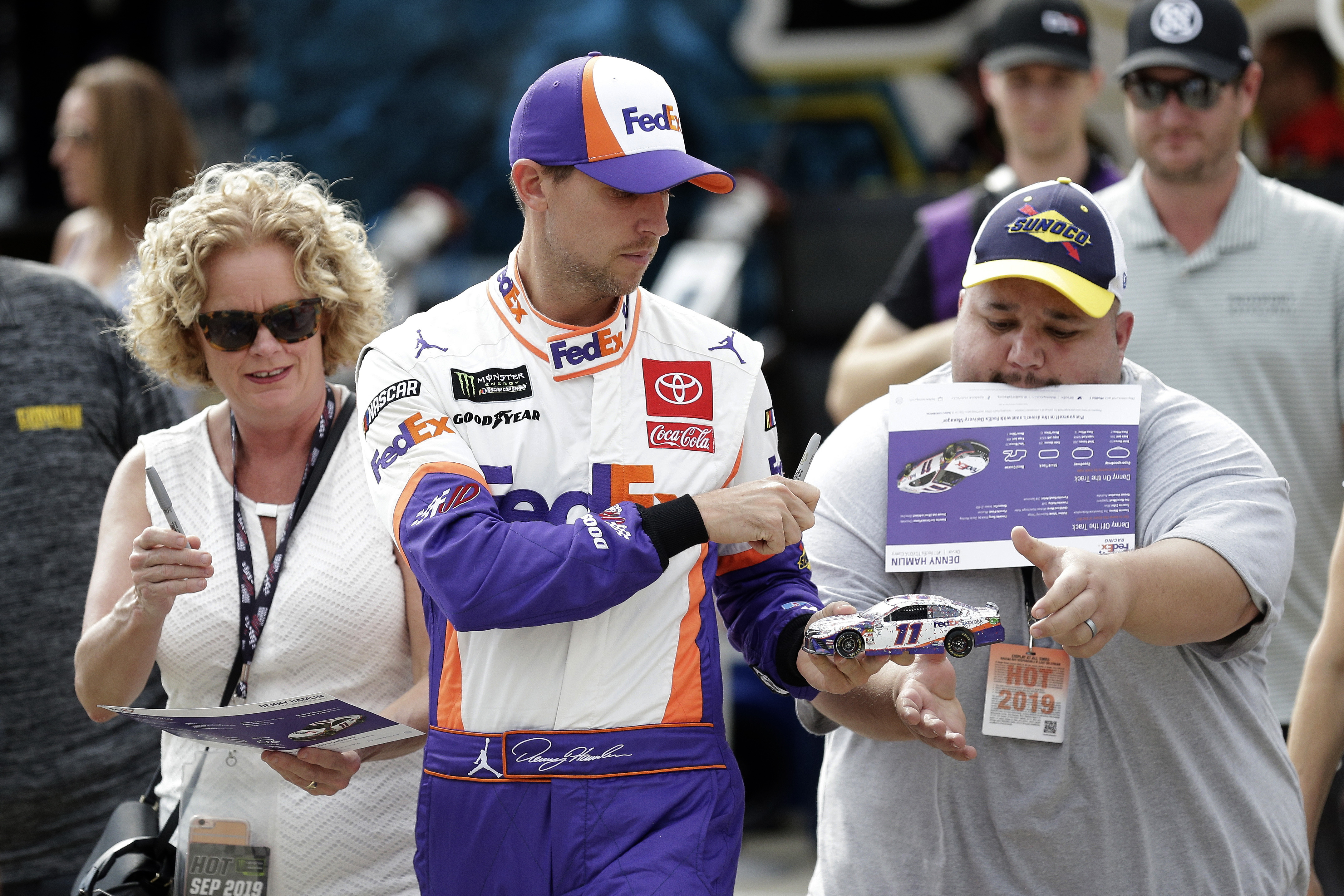 Denny Hamlin wins pole on Dover track where he's yet to win