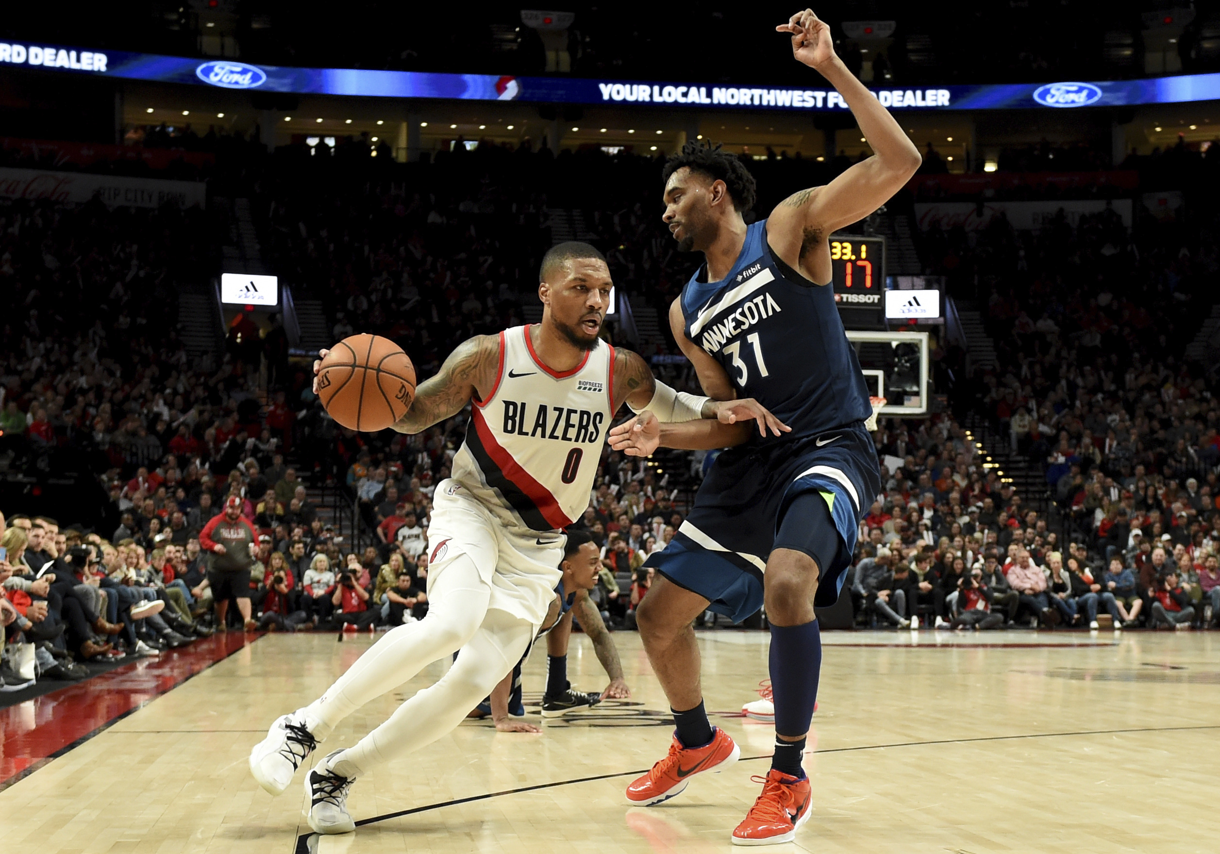 Whiteside, Lillard lead Blazers past Timberwolves 113-106