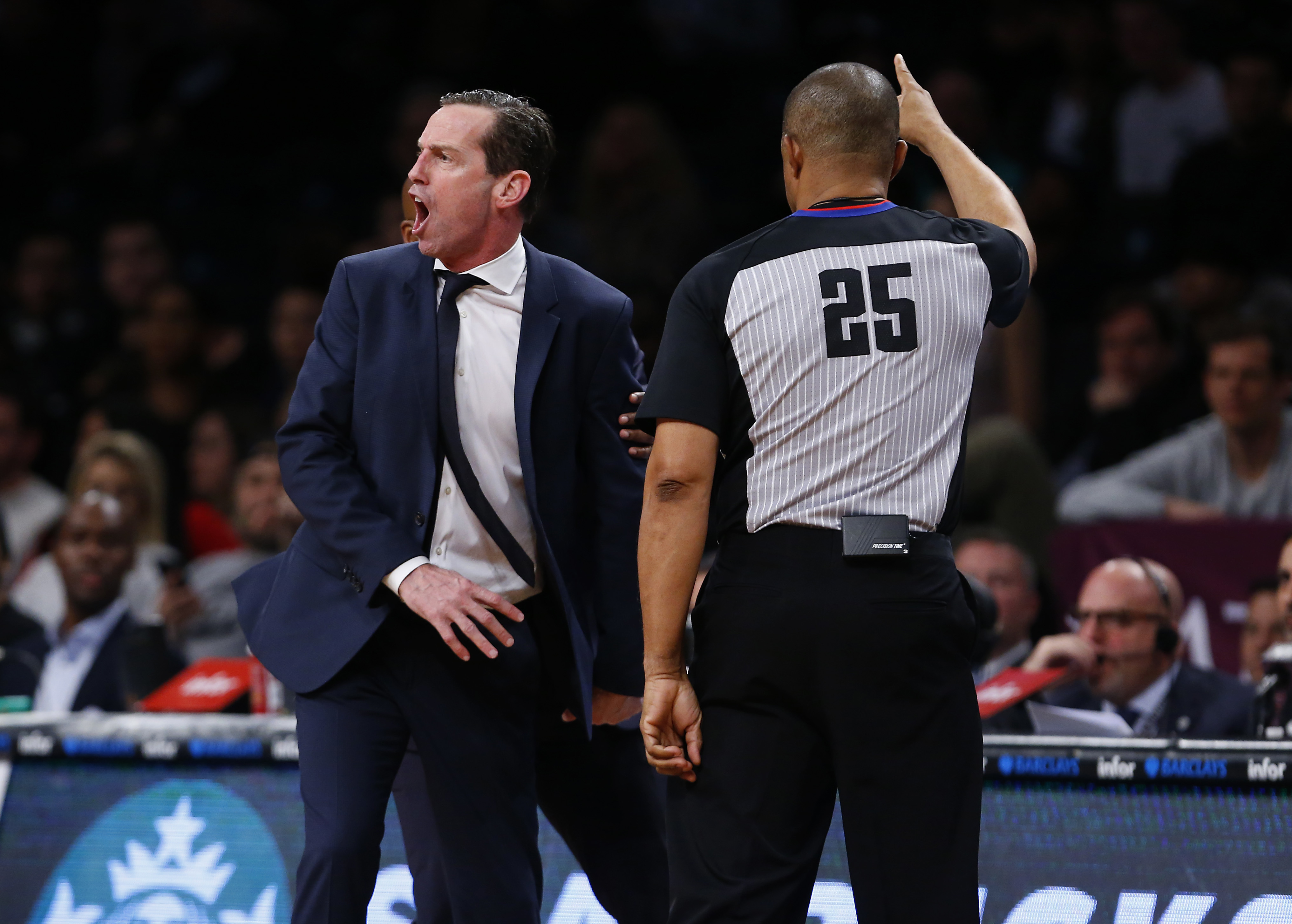 Nets' Atkinson fined $25,000 for outburst against officials