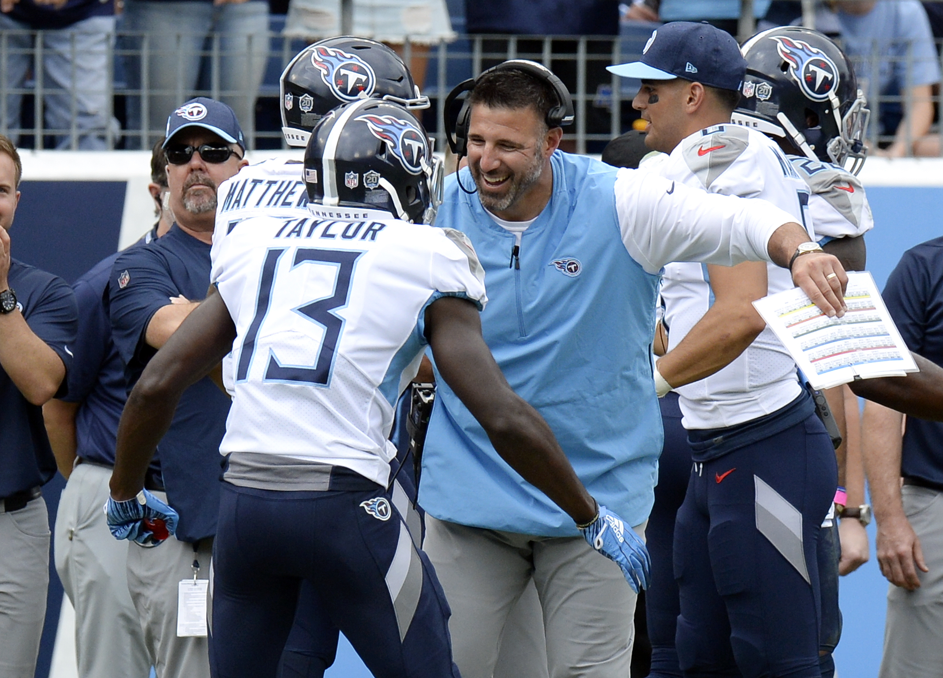 Vrabel gets 1st win as Titans dig deep to beat Texans 20-17
