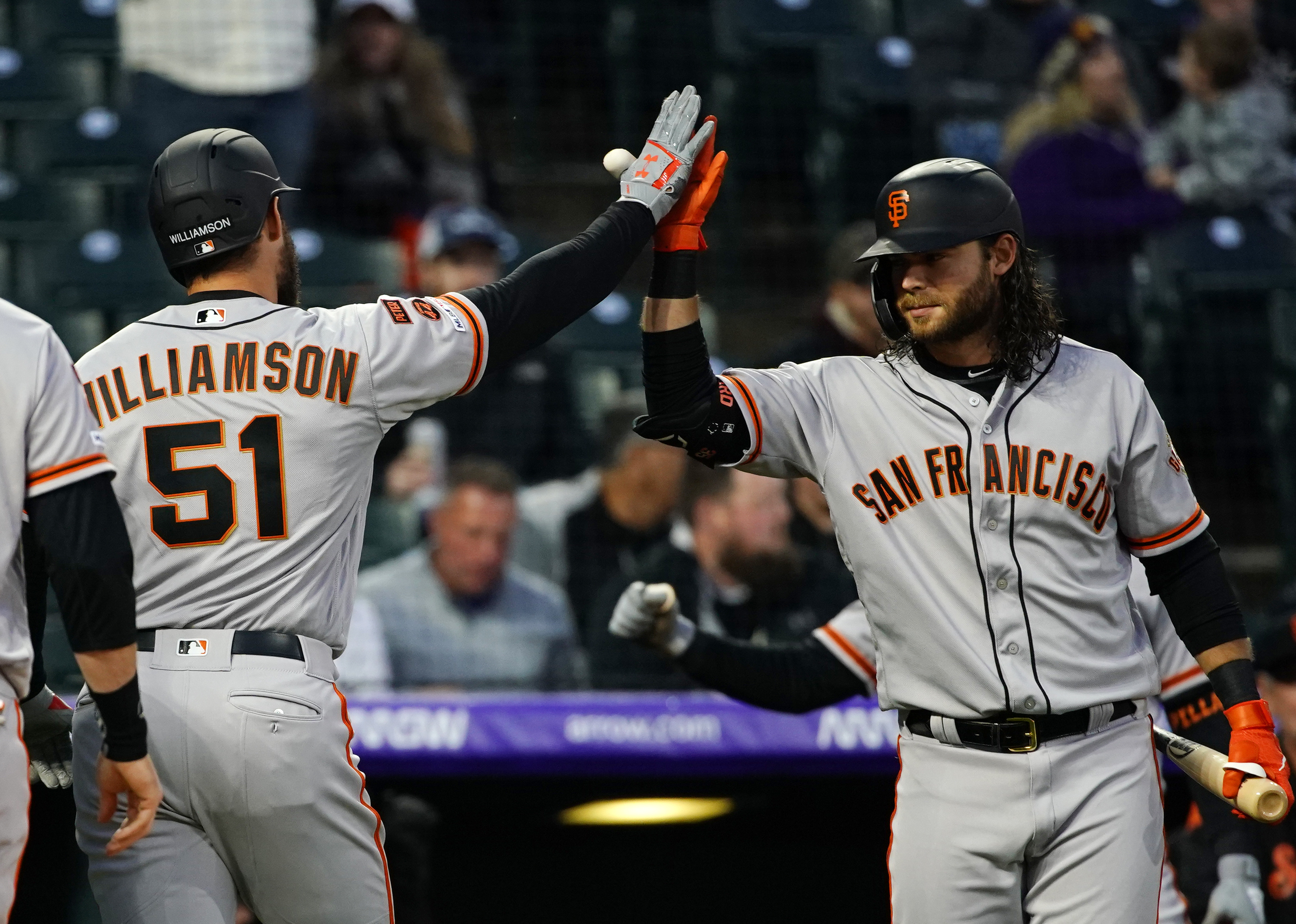 Williamson homers in return, Giants beat Rockies 14-4