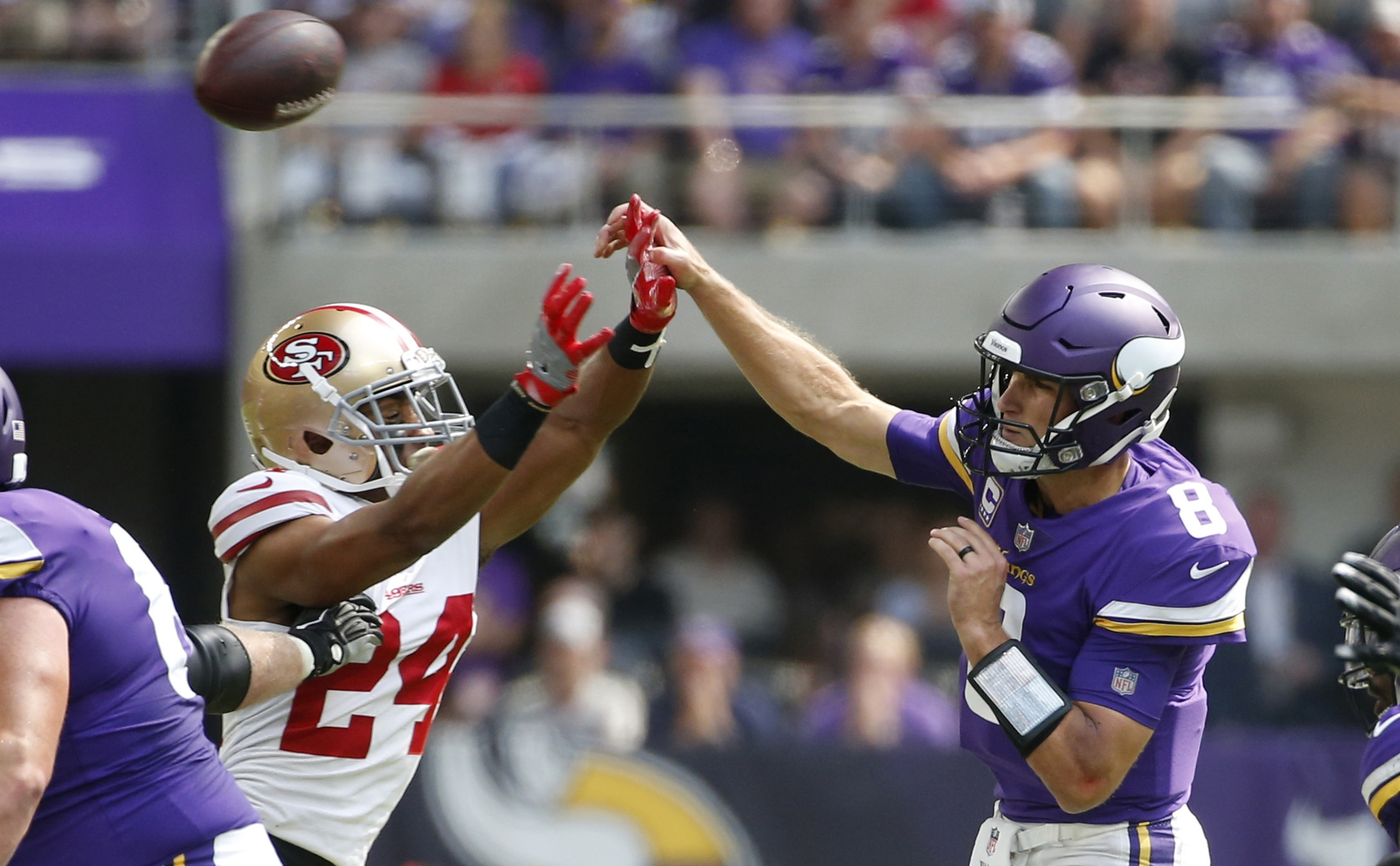 Cousins, Vikings hold on for 24-16 victory vs. 49ers