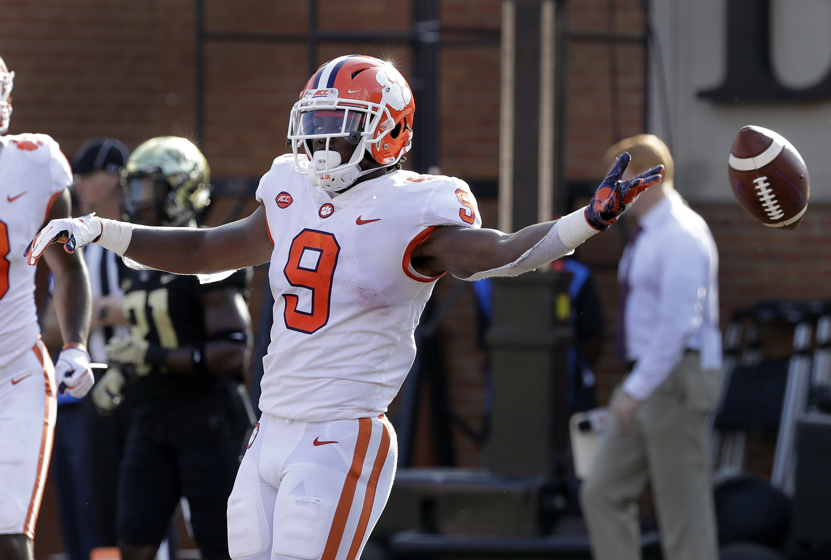 Etienne leads No. 4 Clemson past Wake Forest, 63-3