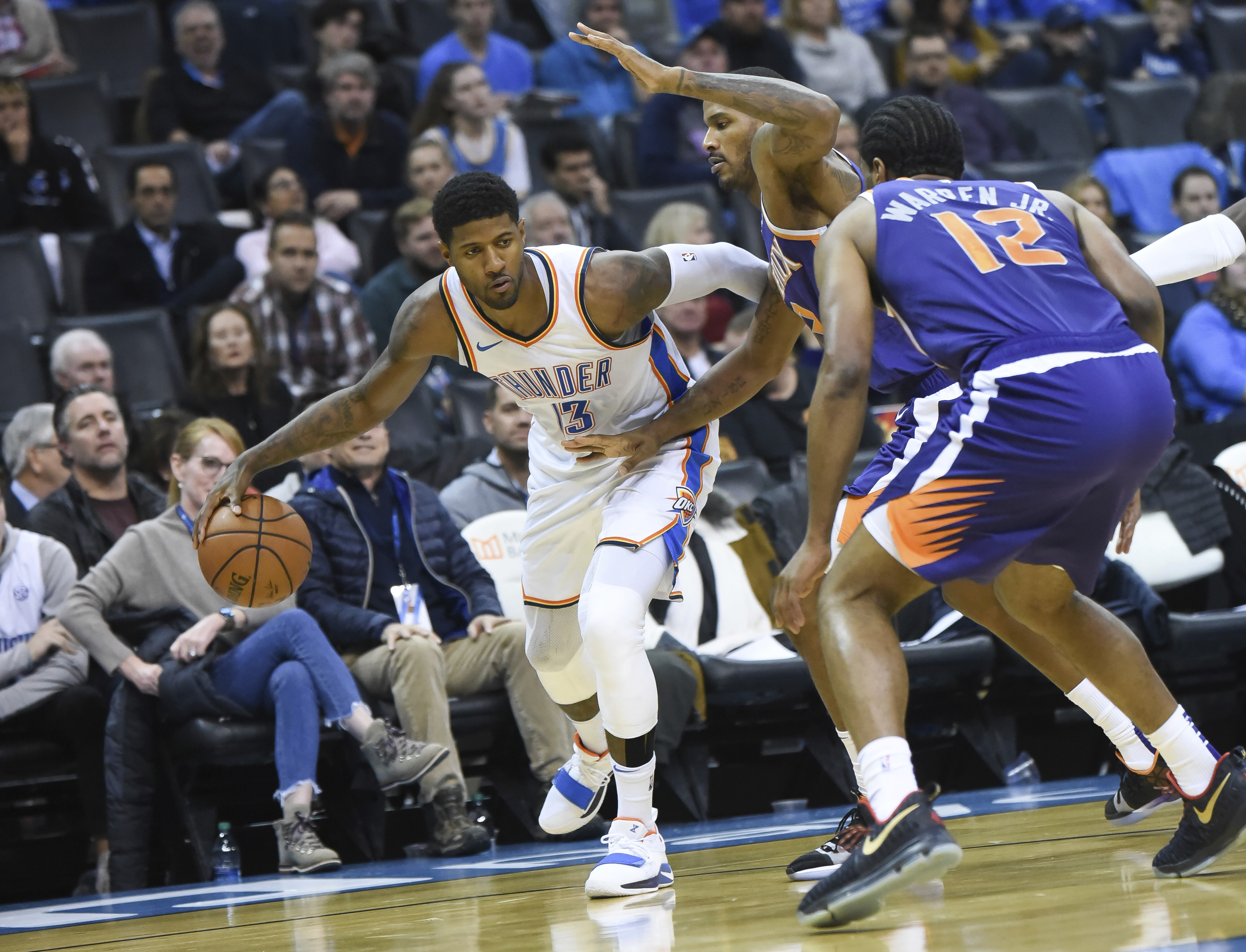 George scores 32 as Thunder roll past Suns, 118-101