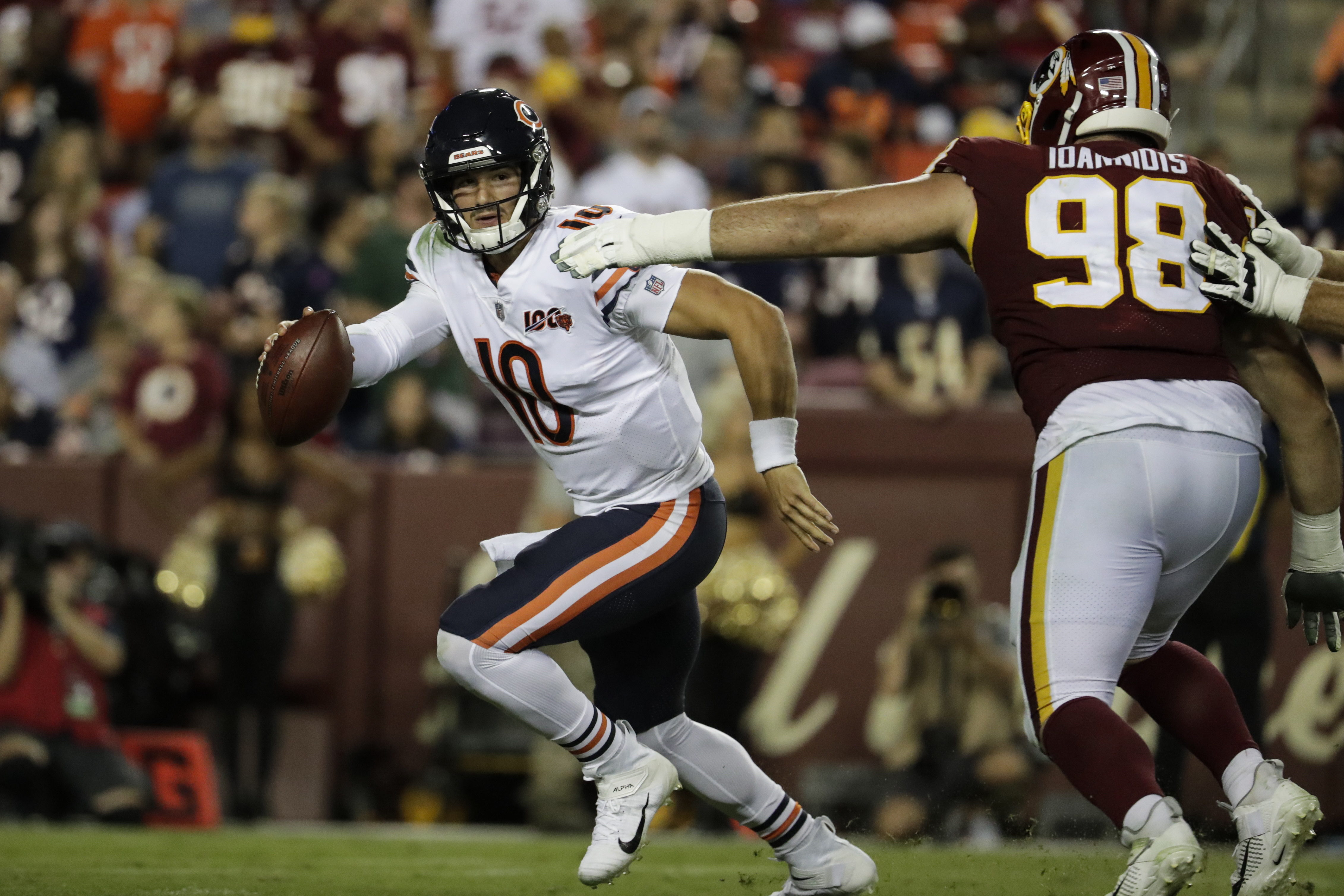With Trubisky delivering, Bears get relief in lopsided win