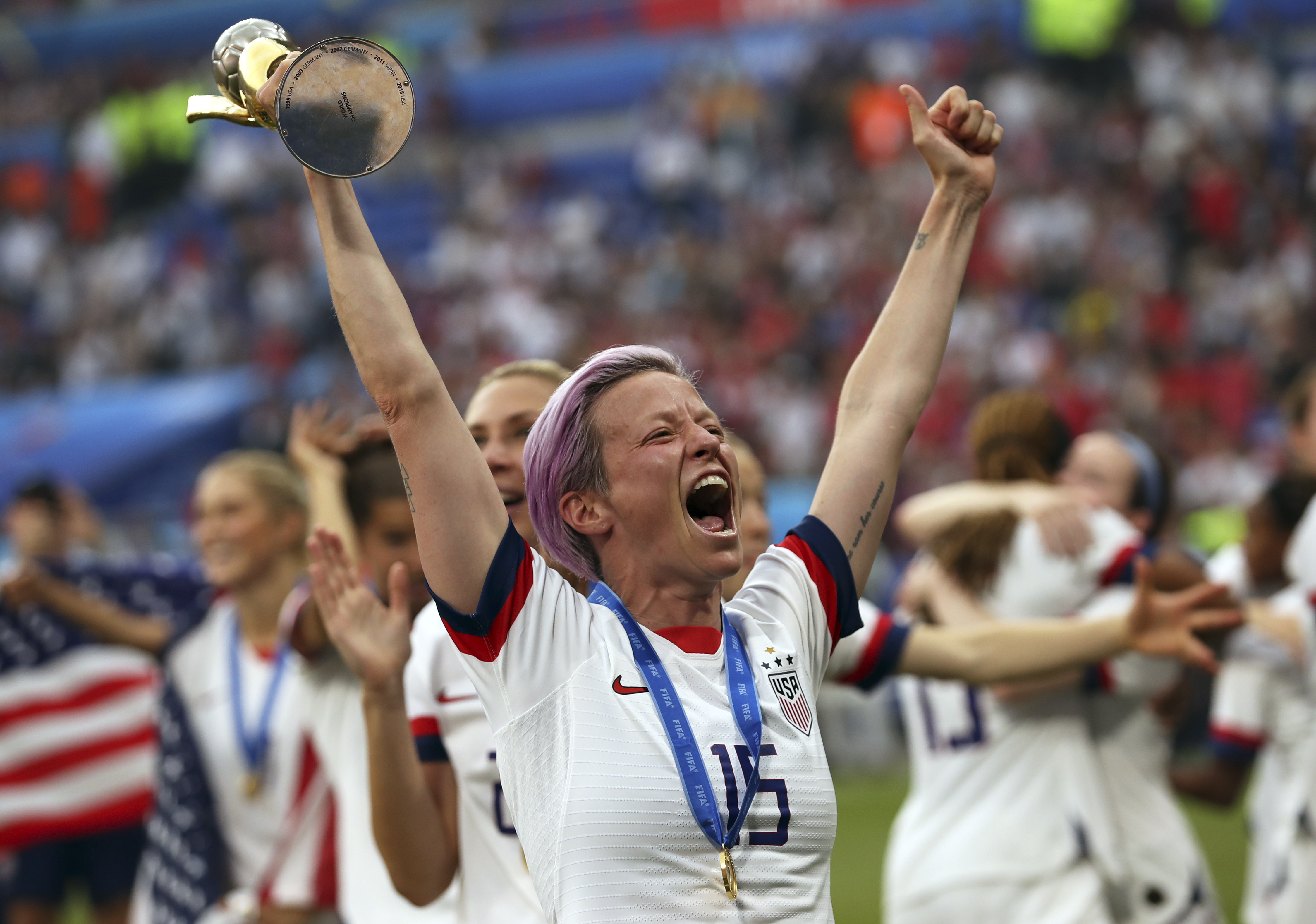 Rapinoe fuses politics, pay and tech with World Cup win