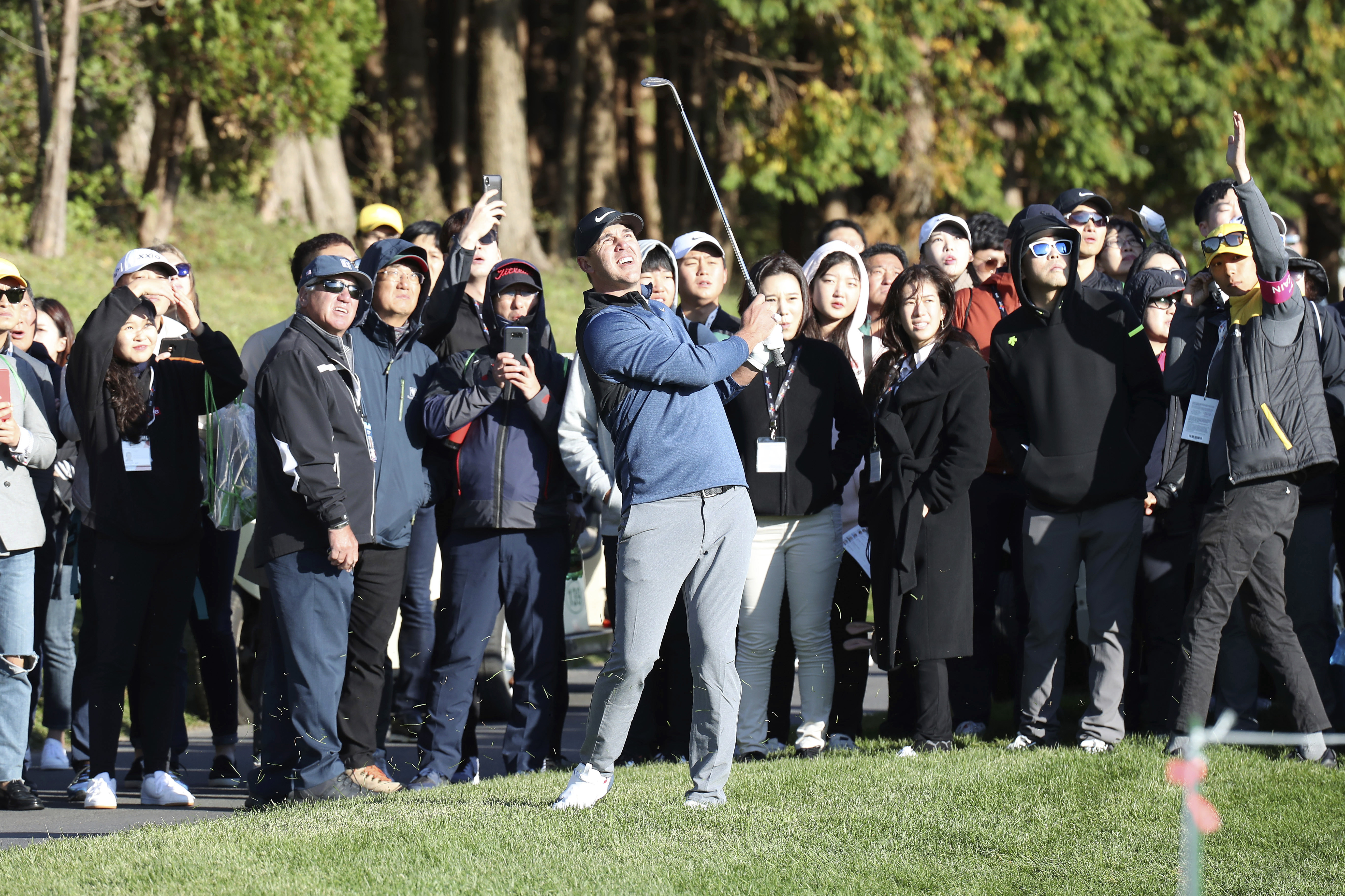 Piercy shoots 65 to lead by 1 at CJ Cup at Nine Bridges