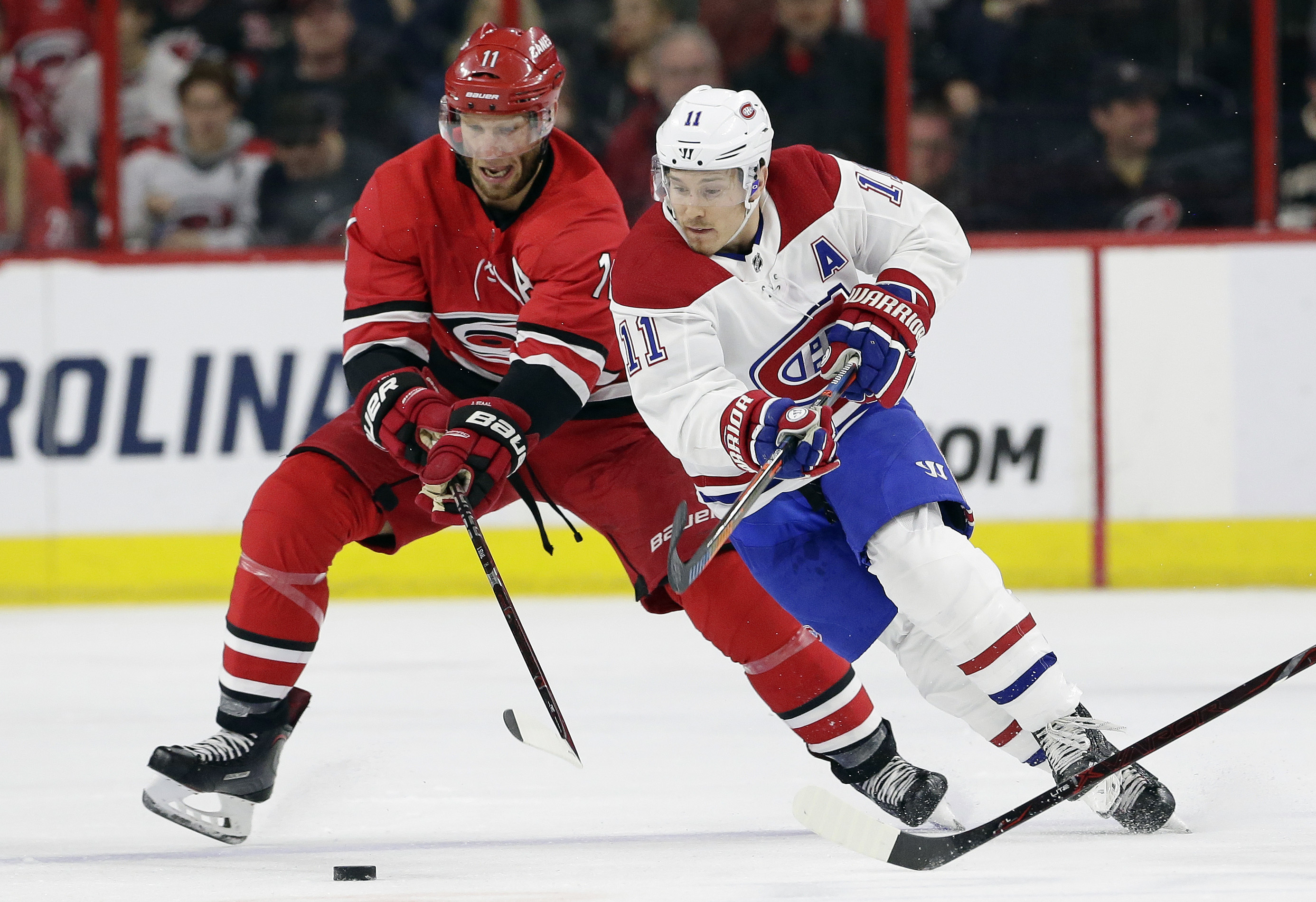 Svechnikov scores in overtime, Carolina beats Montreal 2-1