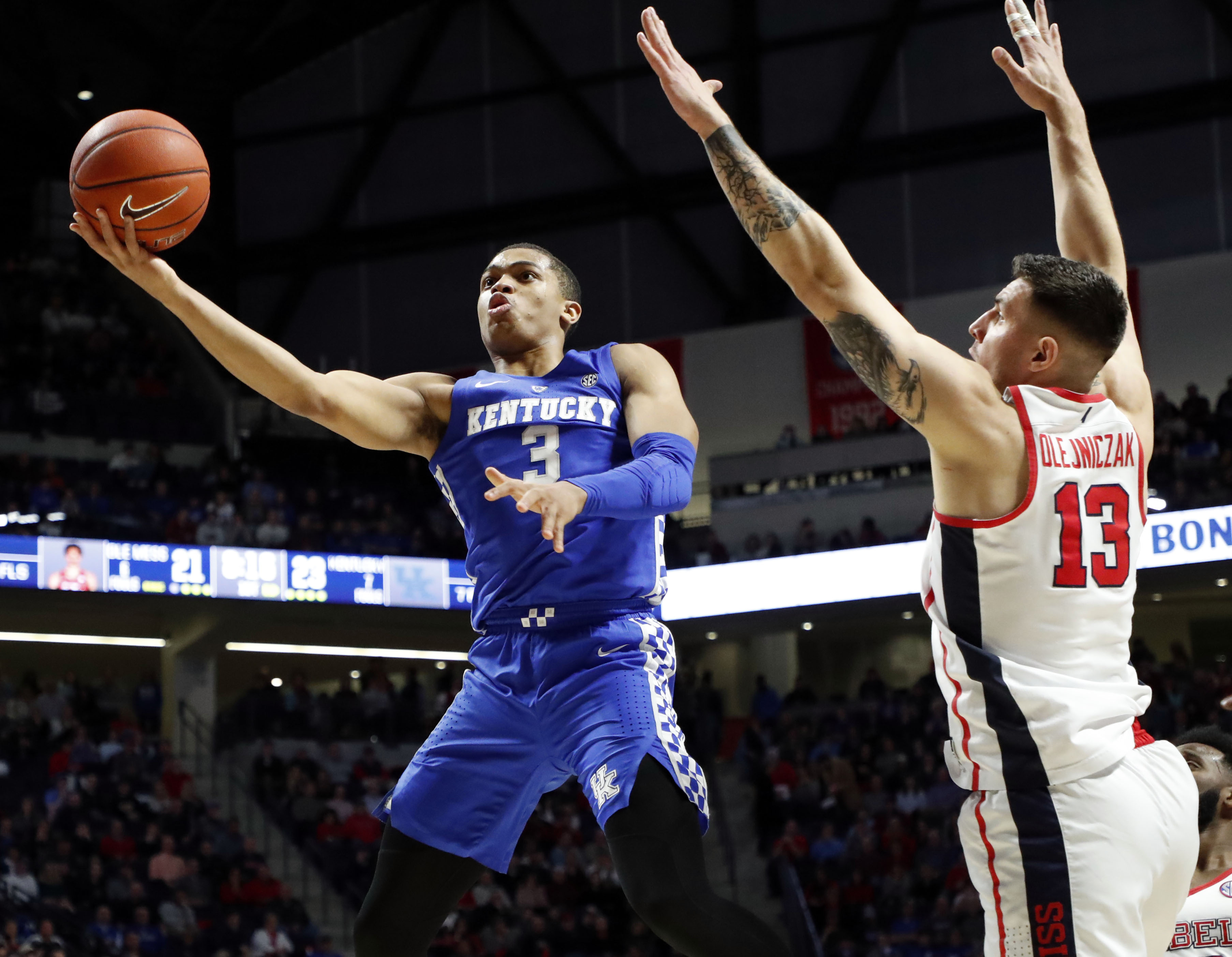No. 6 Kentucky earns hard-fought 80-76 win over Mississippi