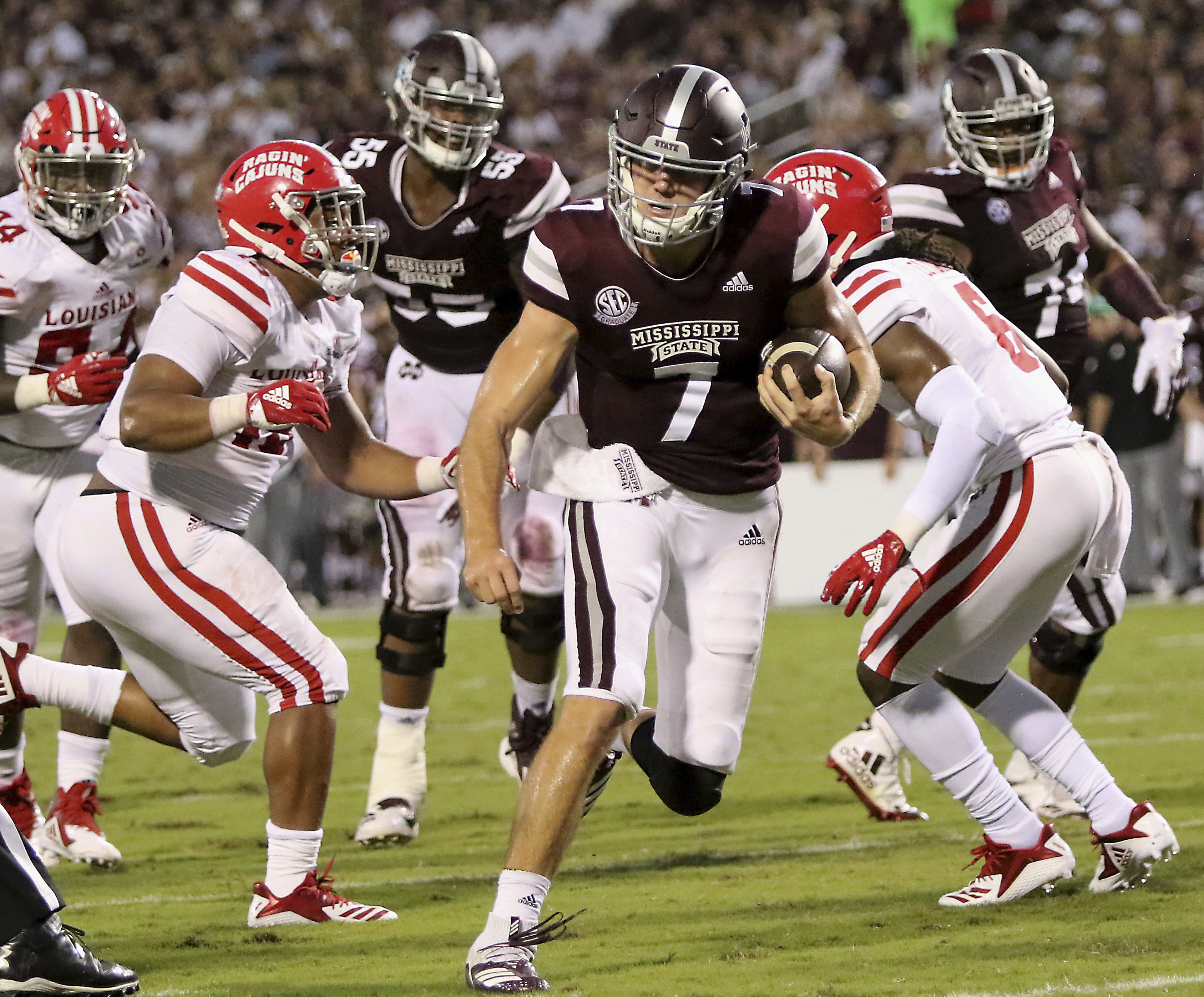 Fitzgerald, No. 16 Mississippi State rout La.-Layayette