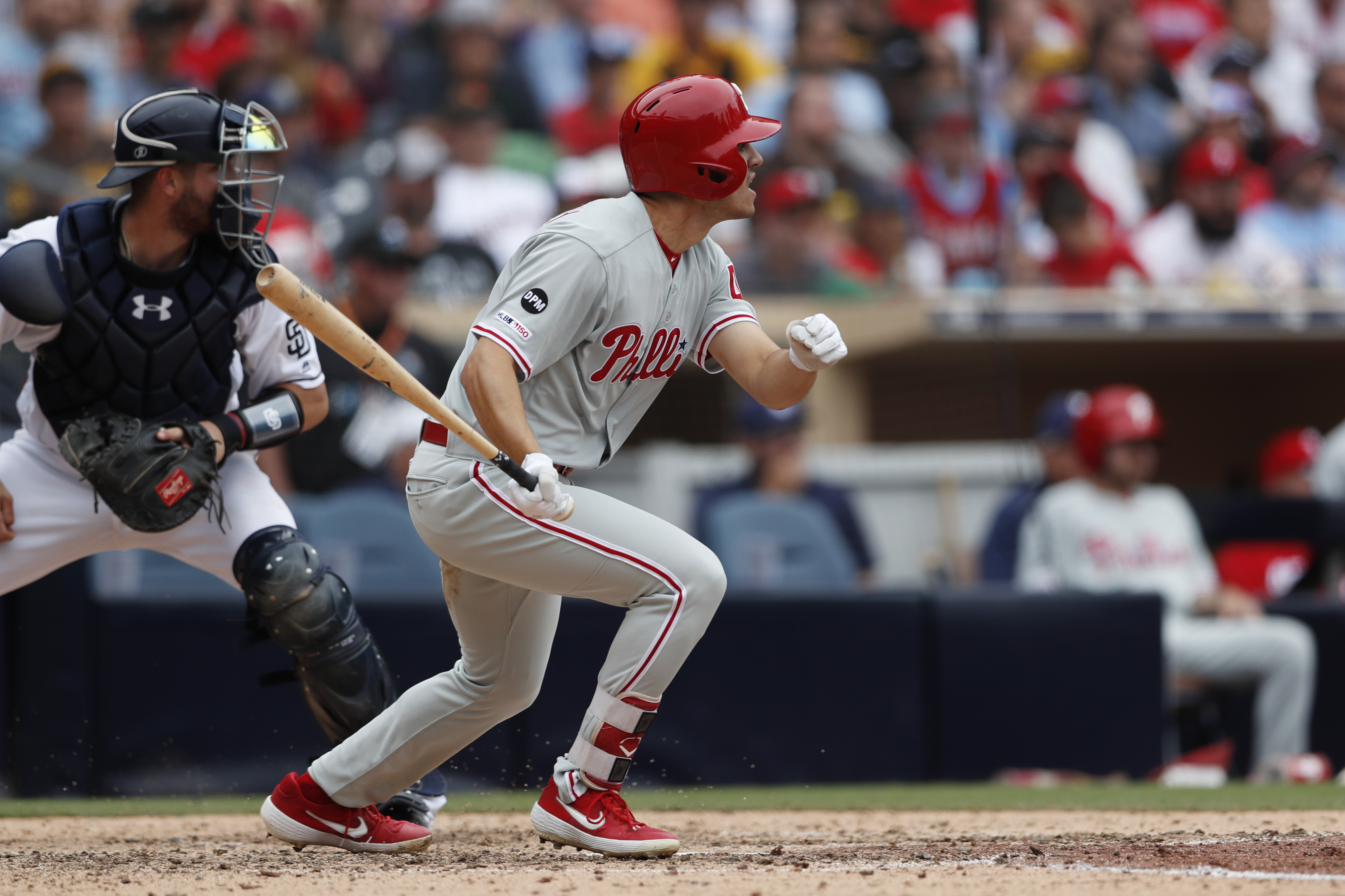 Haseley’s first hit lifts scrambling Phils over Padres 7-5