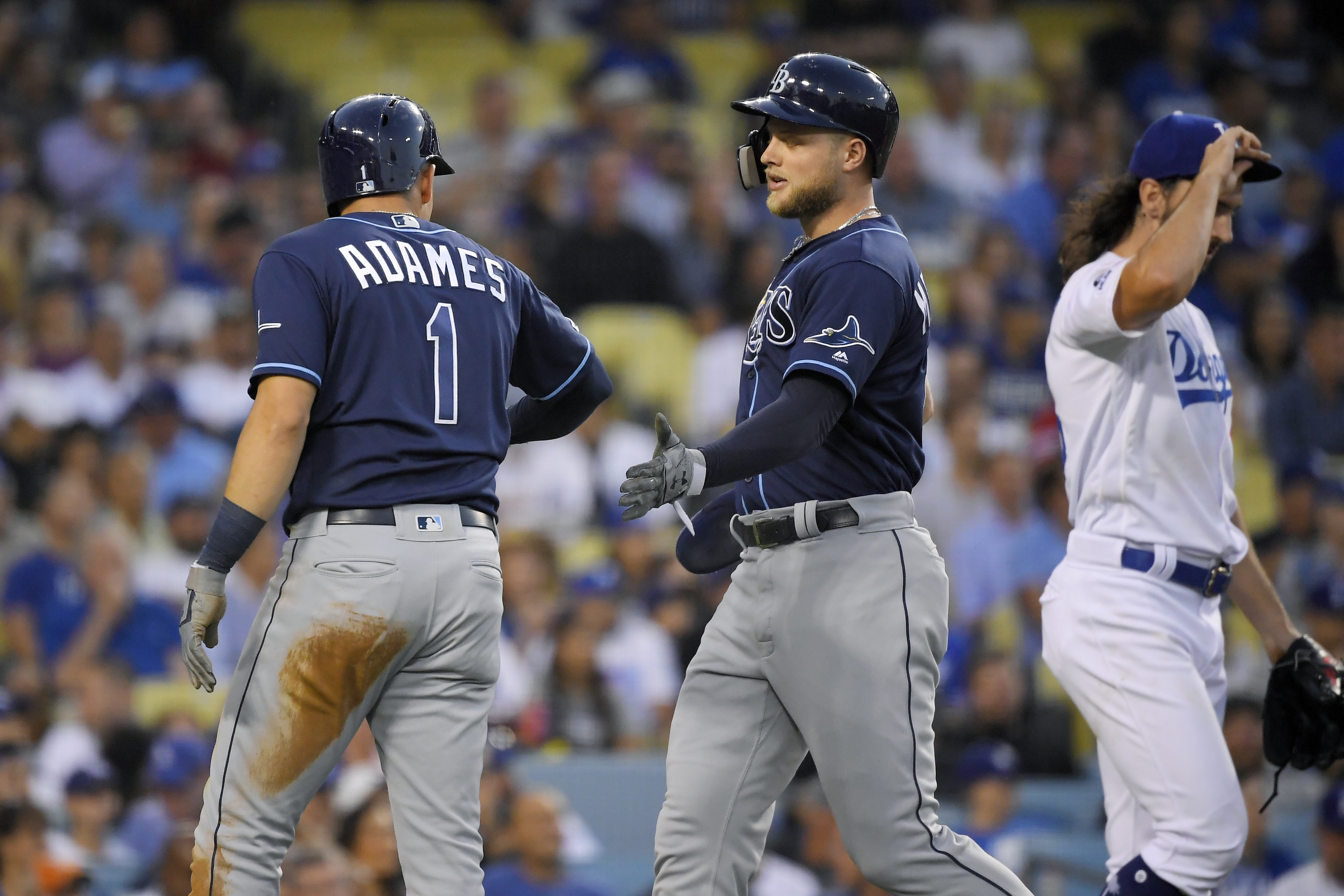 Meadows homers in 11th, Rays rally past Dodgers 8-7