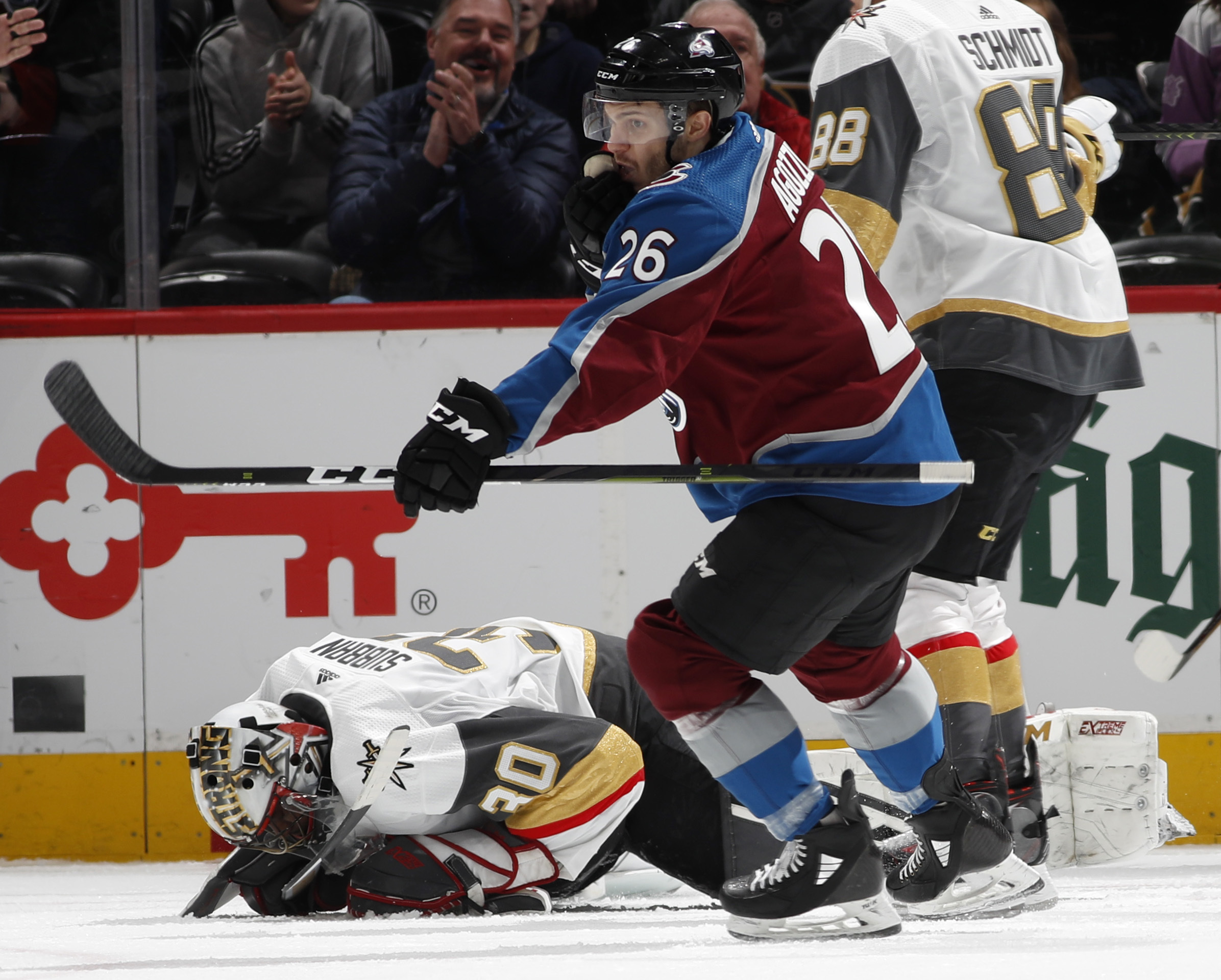 Avalanche end home slide with 3-0 win over Golden Knights