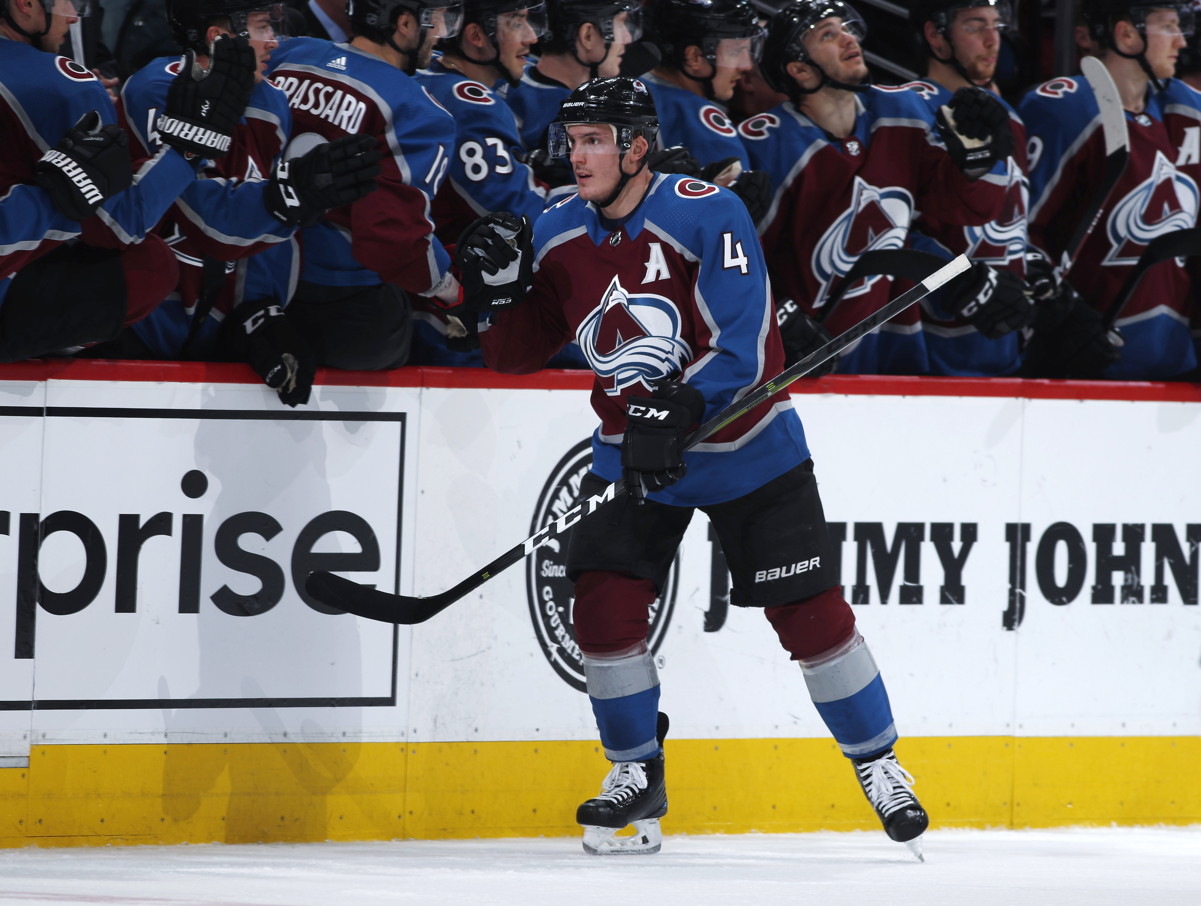 Barrie, Grubauer help Avs hold on for 4-3 win over Knights