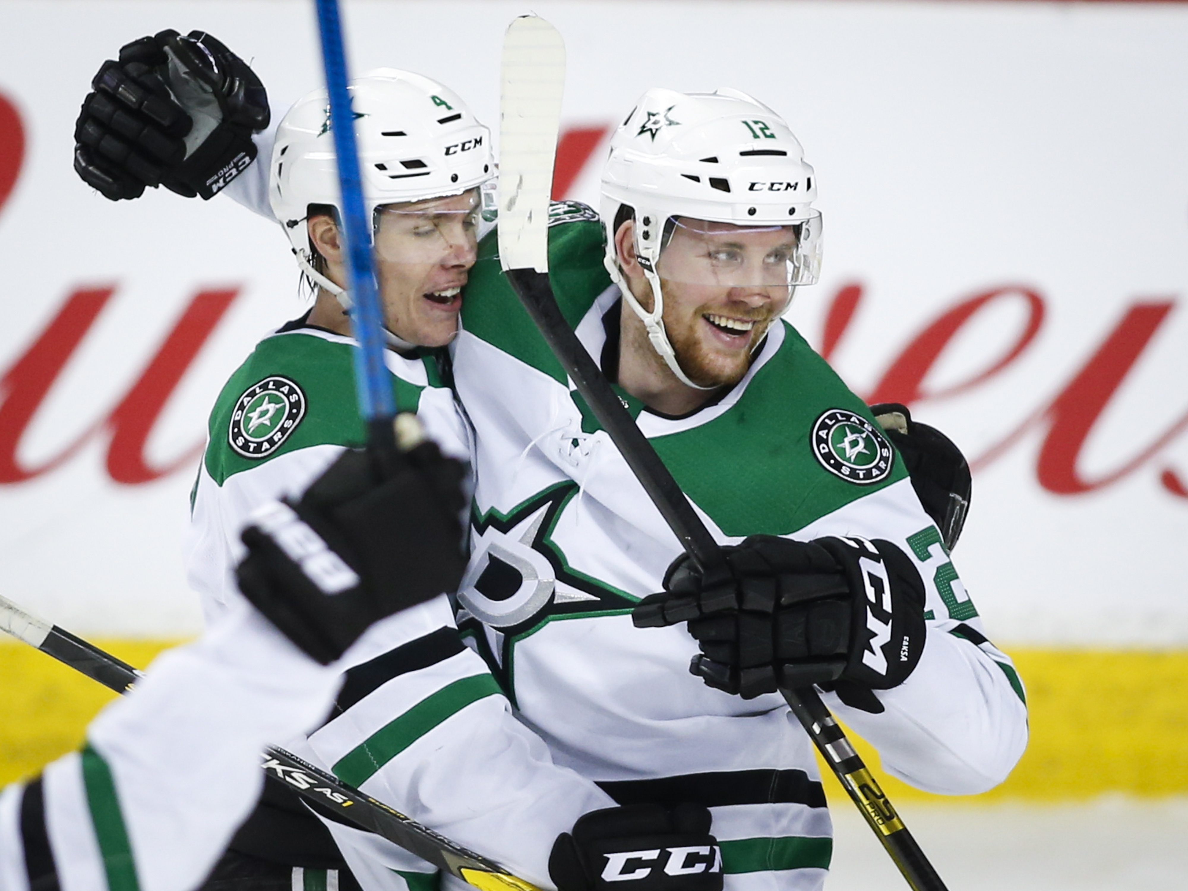 Dallas beats Calgary 2-1; Bishop exits with apparent injury