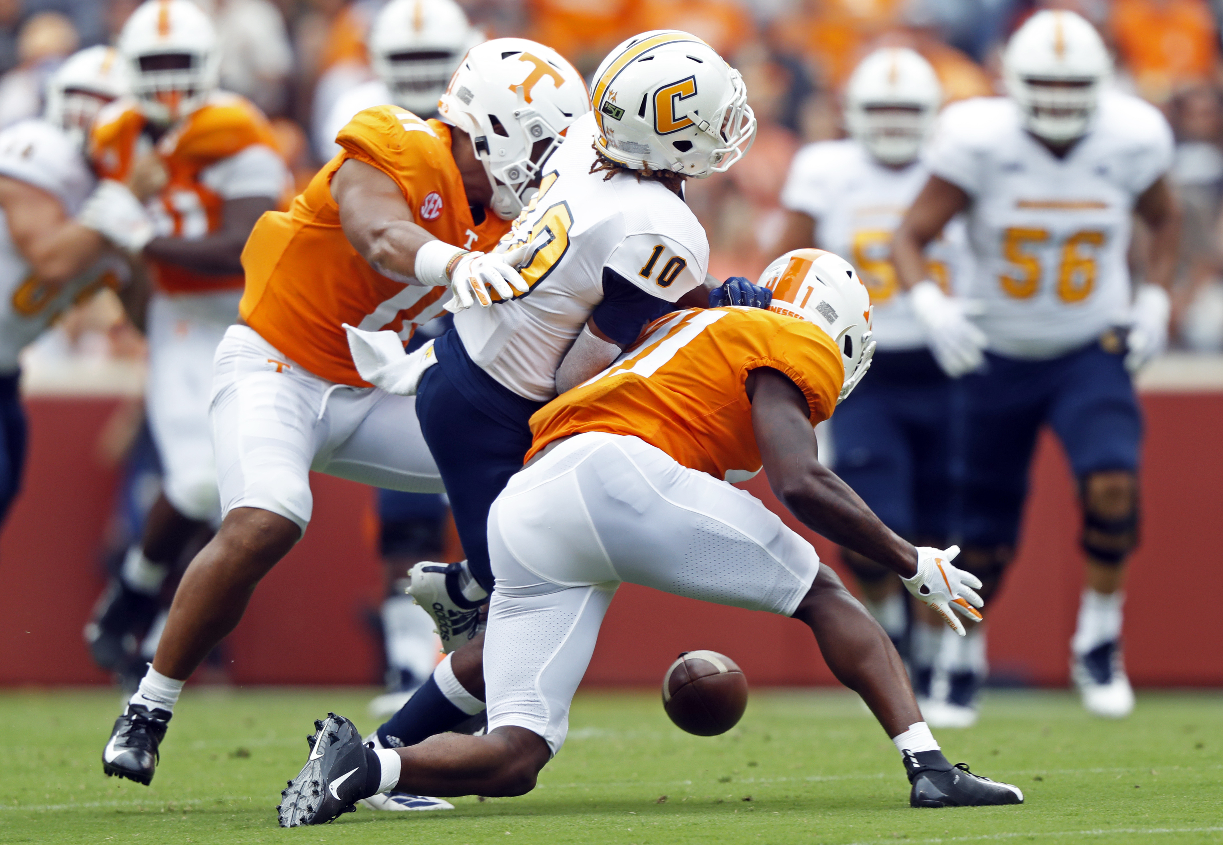 Vols finally get 1st win with 45-0 blowout of Chattanooga