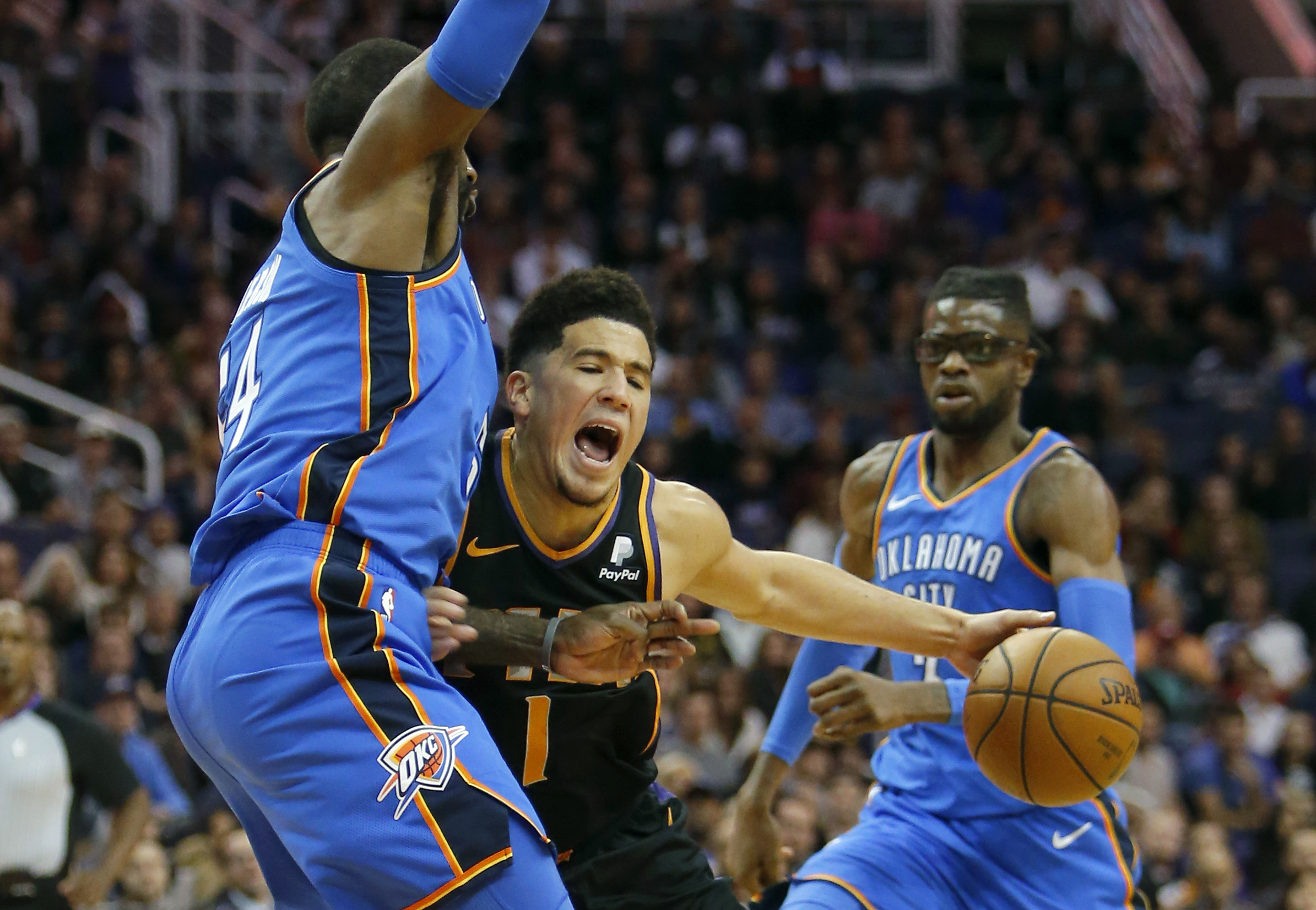 George, Adams lead Thunder past Phoenix 110-100